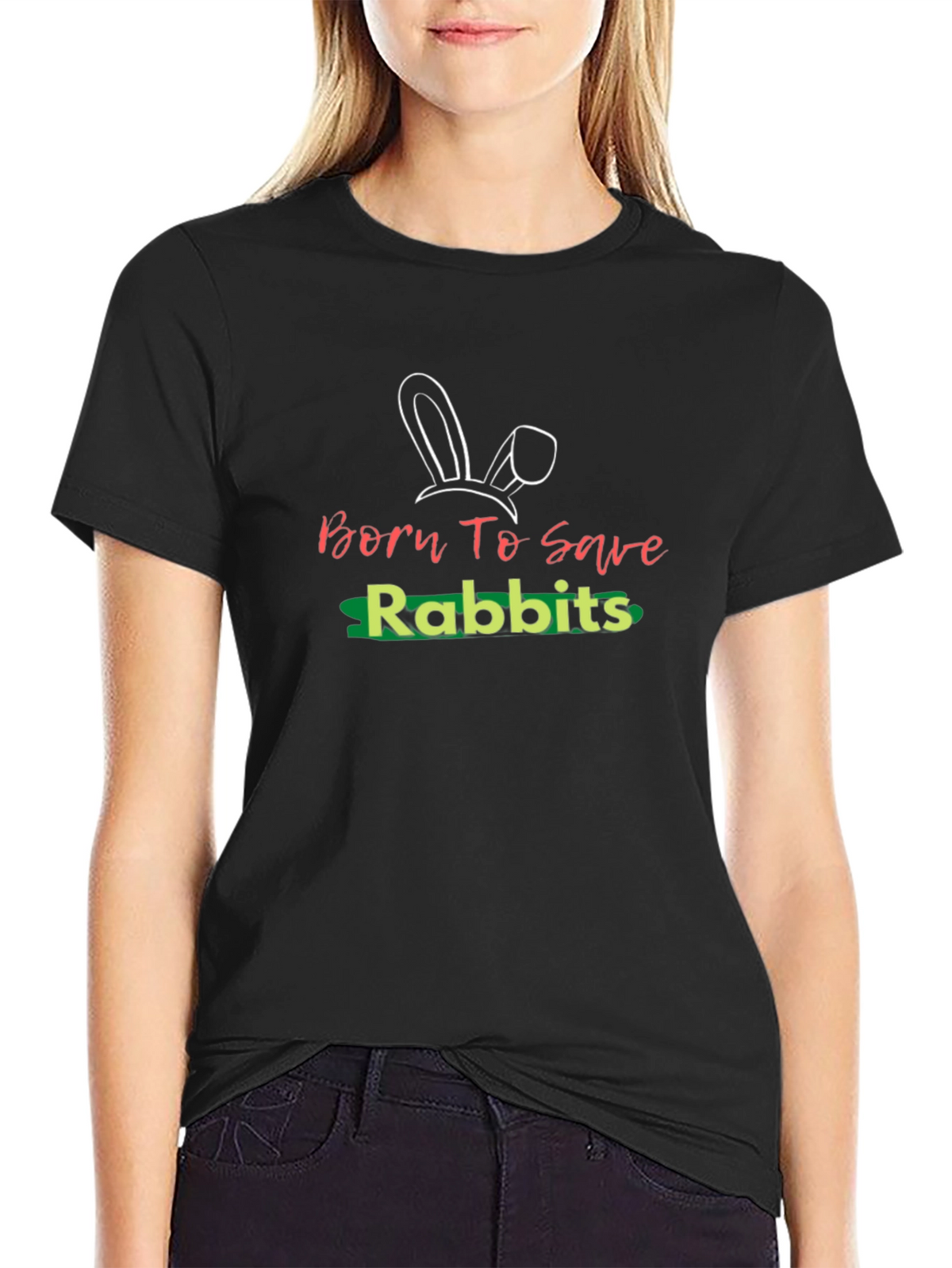 Born To Save Rabbits Graphic T-Shirt