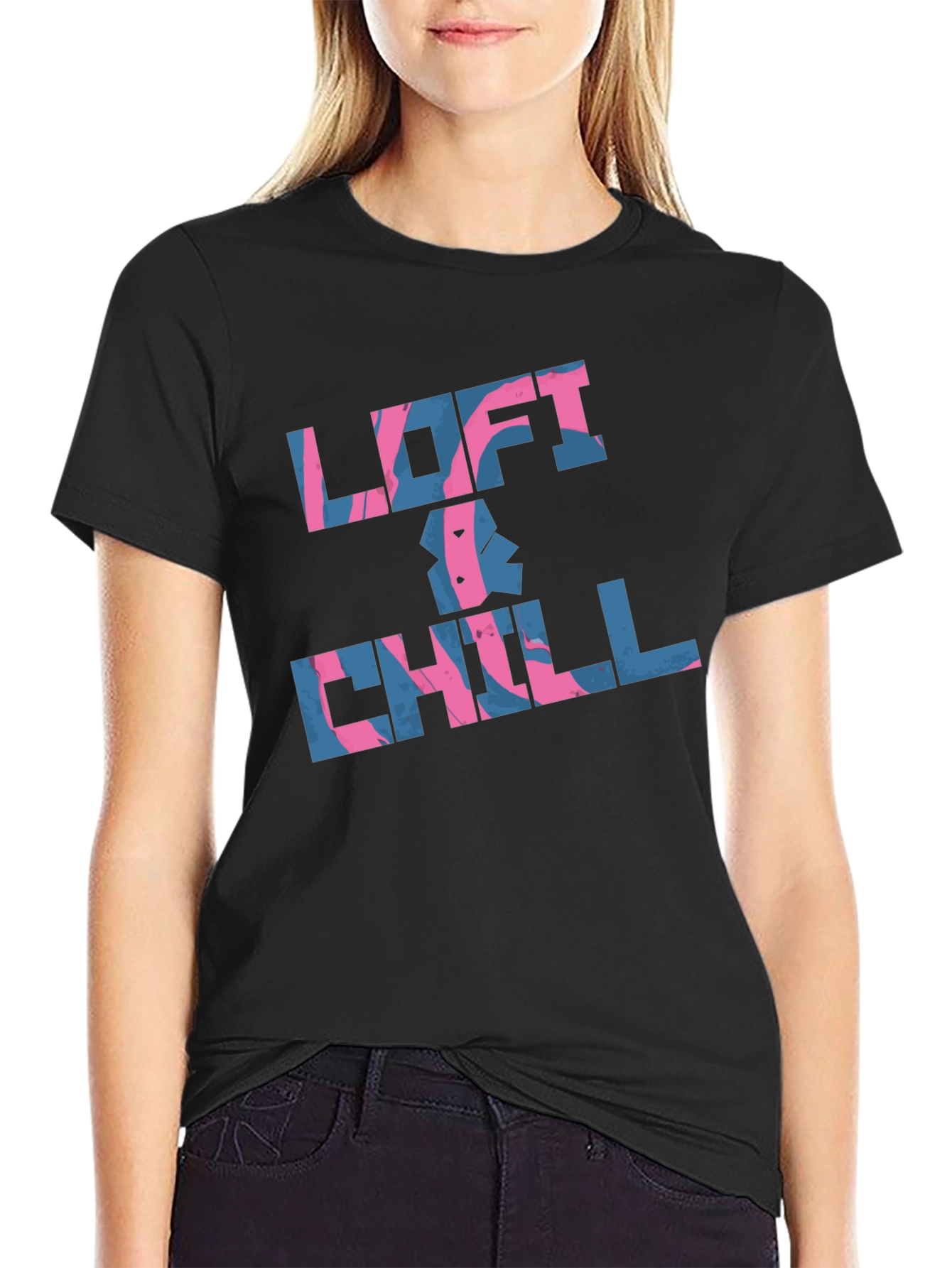 Loft & Chill Black Graphic Tee