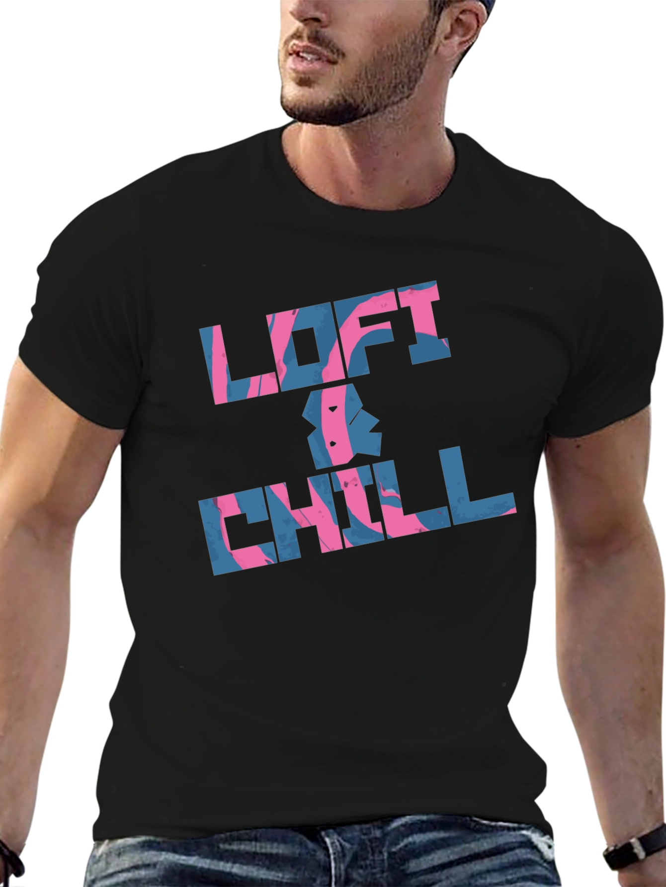Loft & Chill Black Graphic Tee