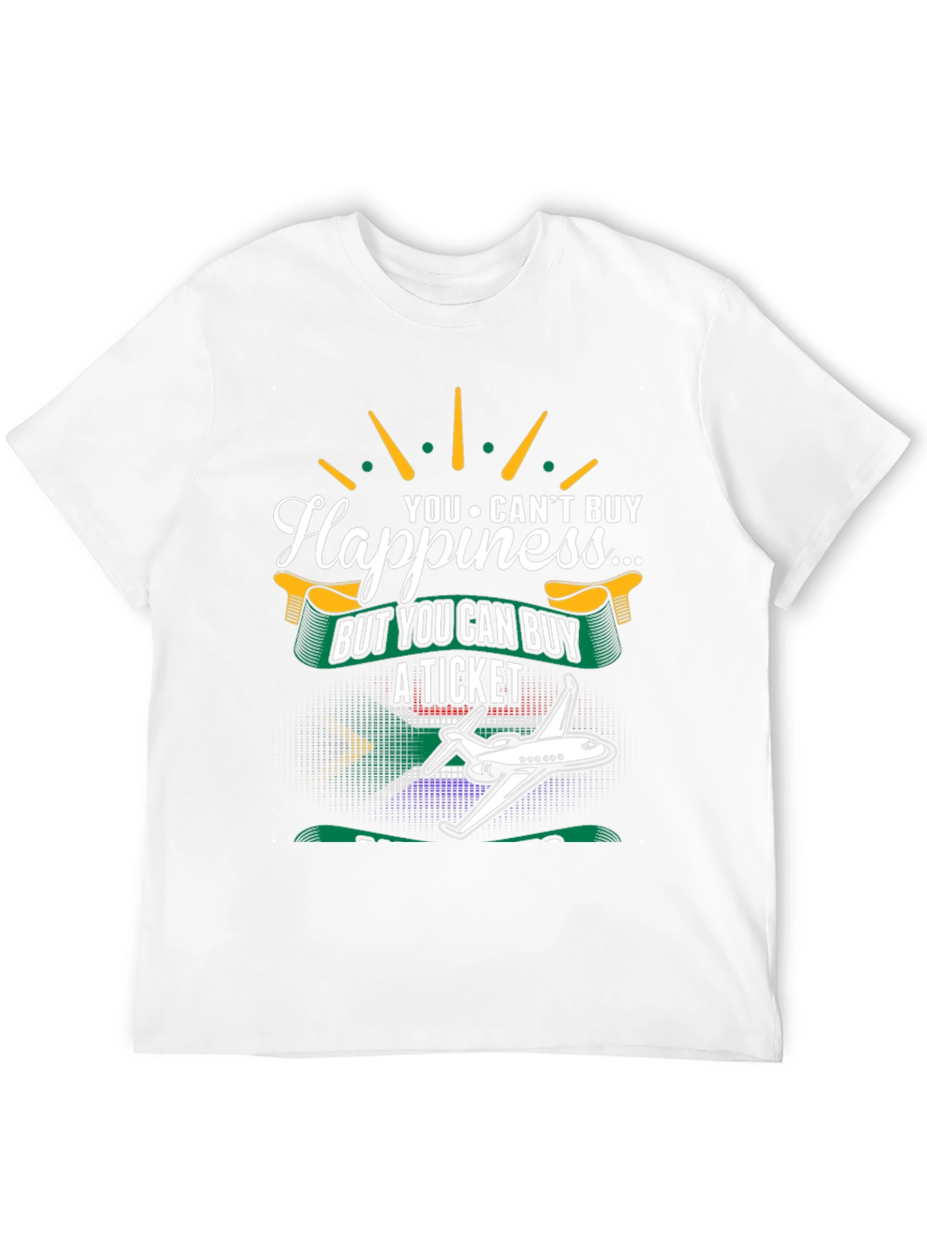 Happiness Ticket T-Shirt - Airplane Travel Tee