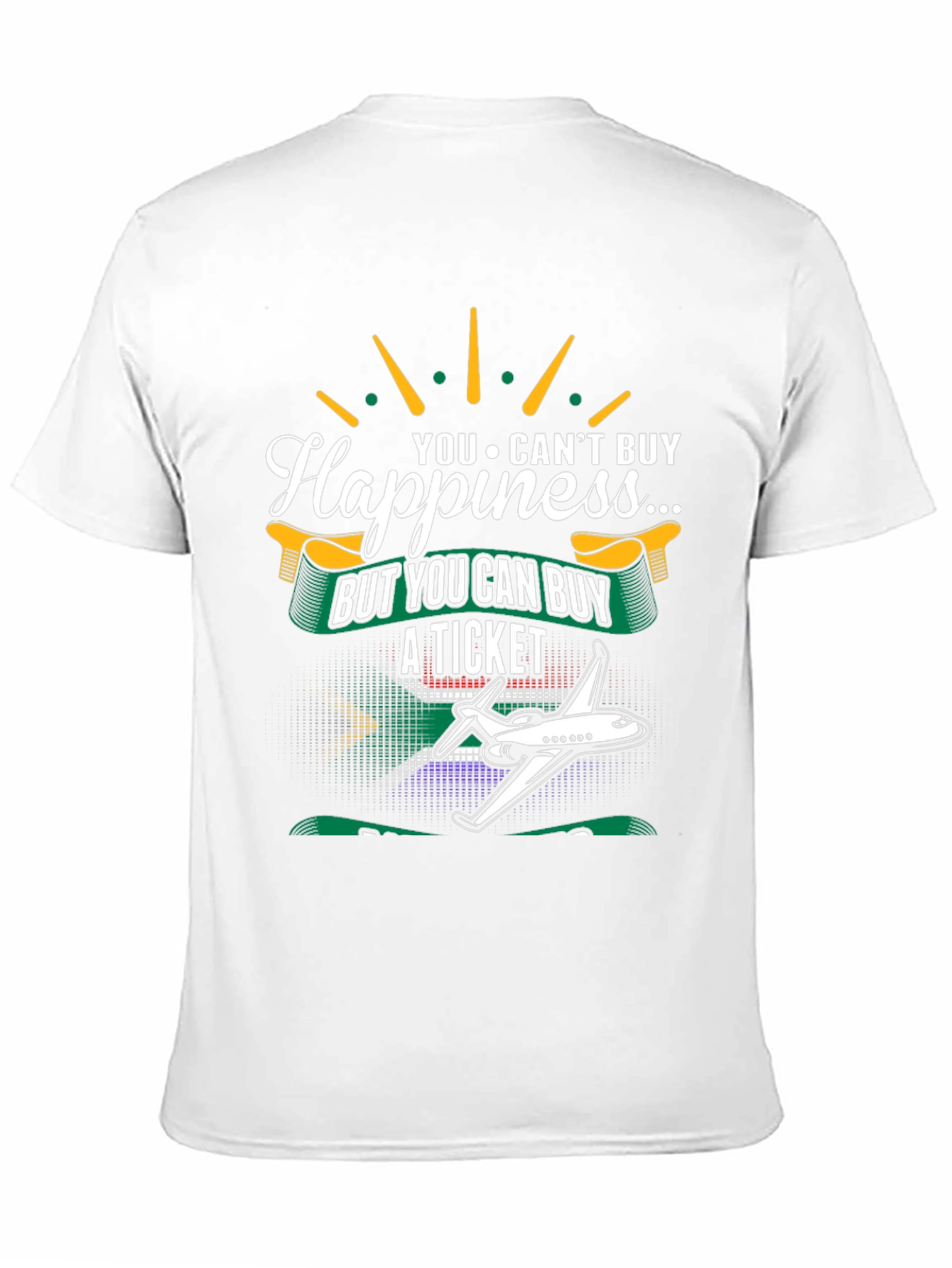 Happiness Ticket T-Shirt - Airplane Travel Tee