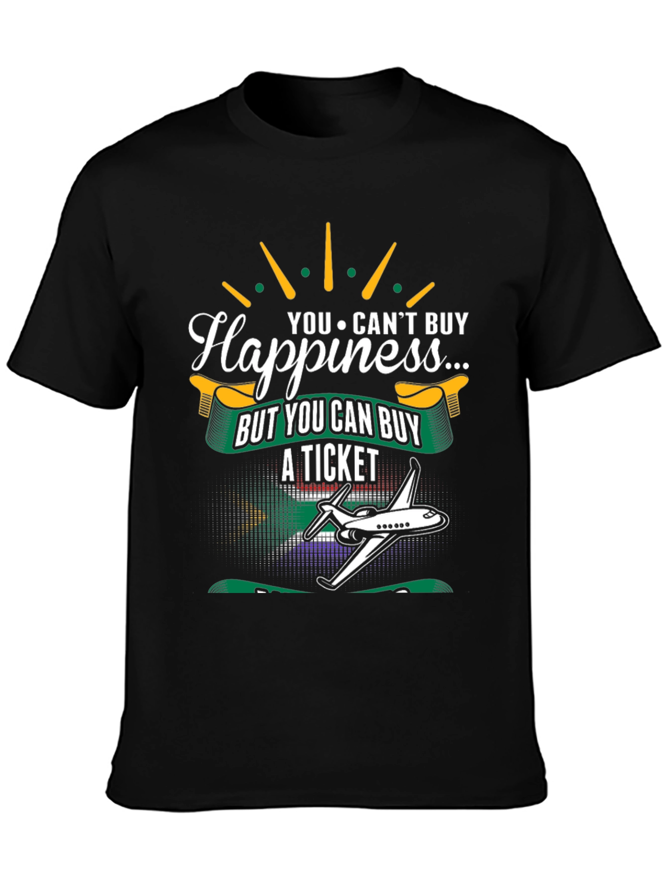 Happiness Ticket T-Shirt - Airplane Travel Tee