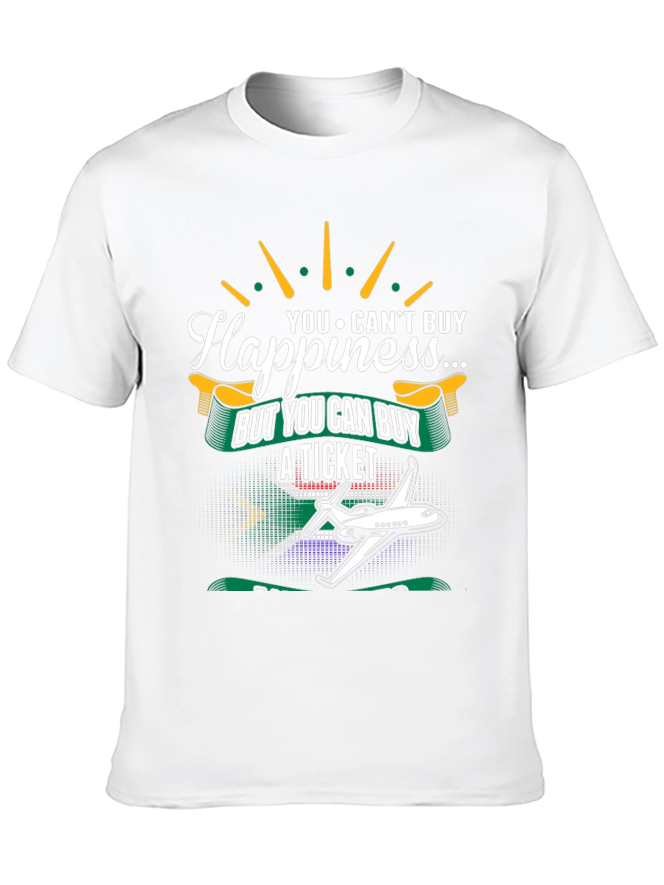 Happiness Ticket T-Shirt - Airplane Travel Tee