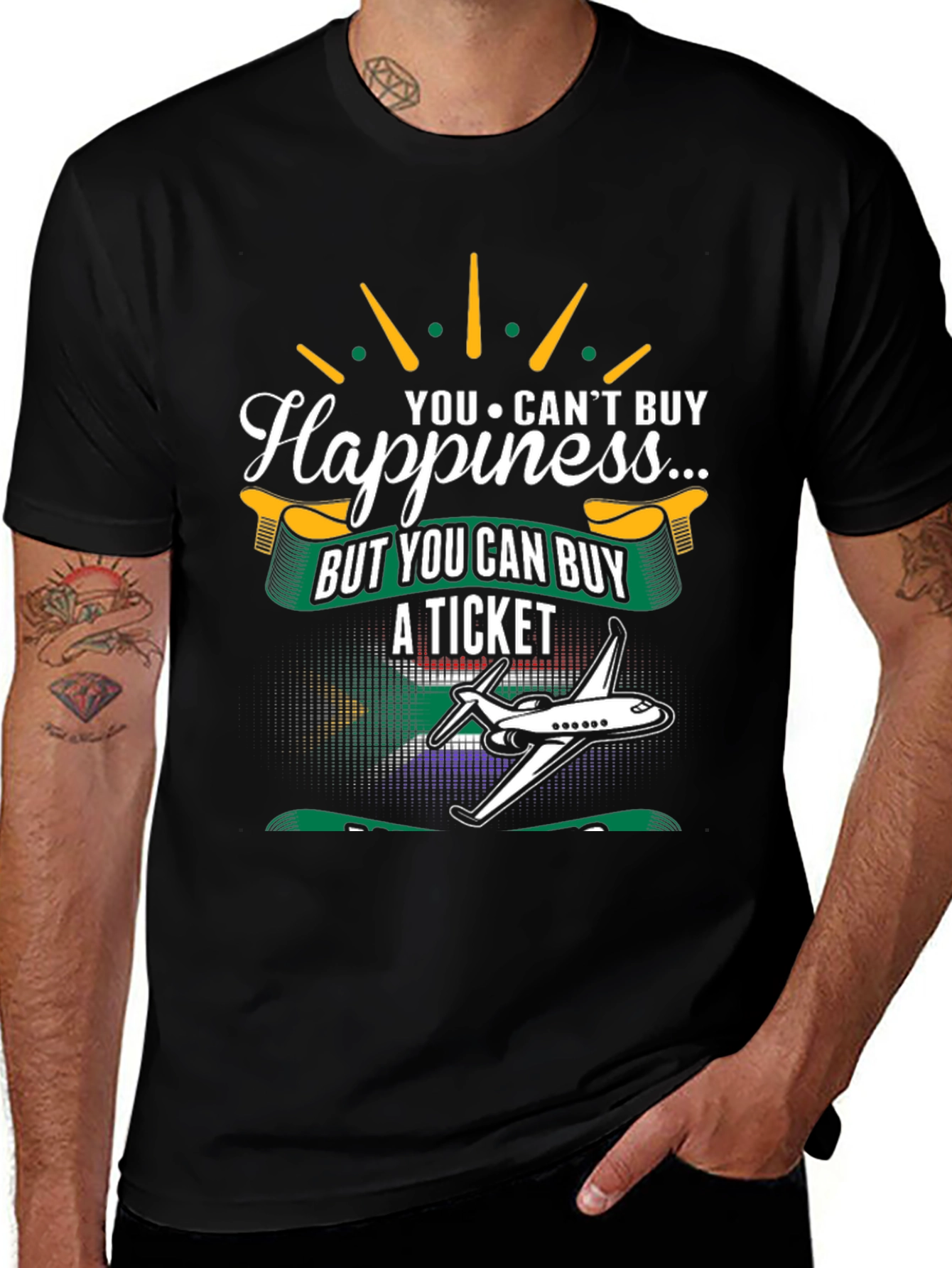 Happiness Ticket T-Shirt - Airplane Travel Tee