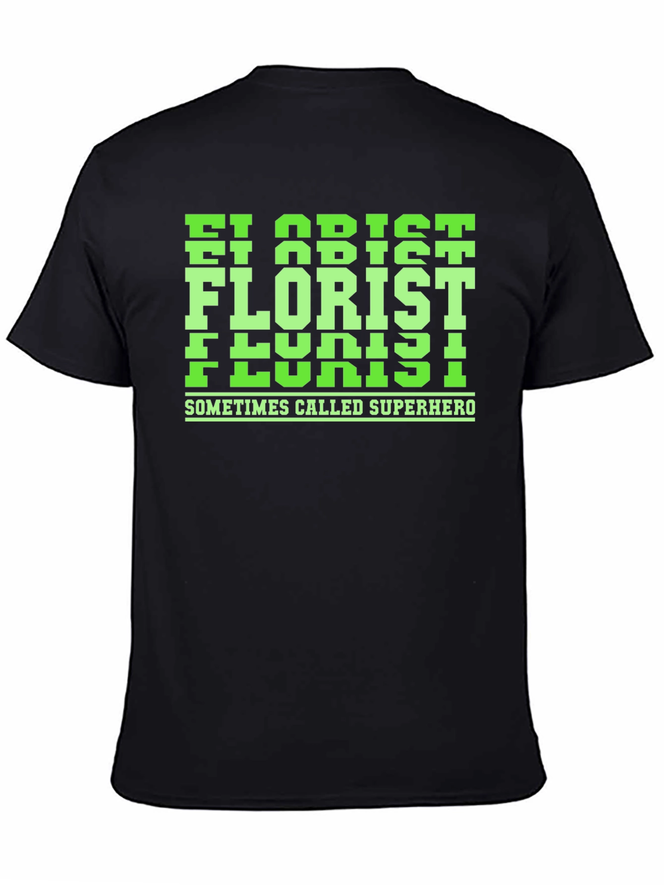 Florist Superhero Graphic Tee - Black Cotton T-Shirt