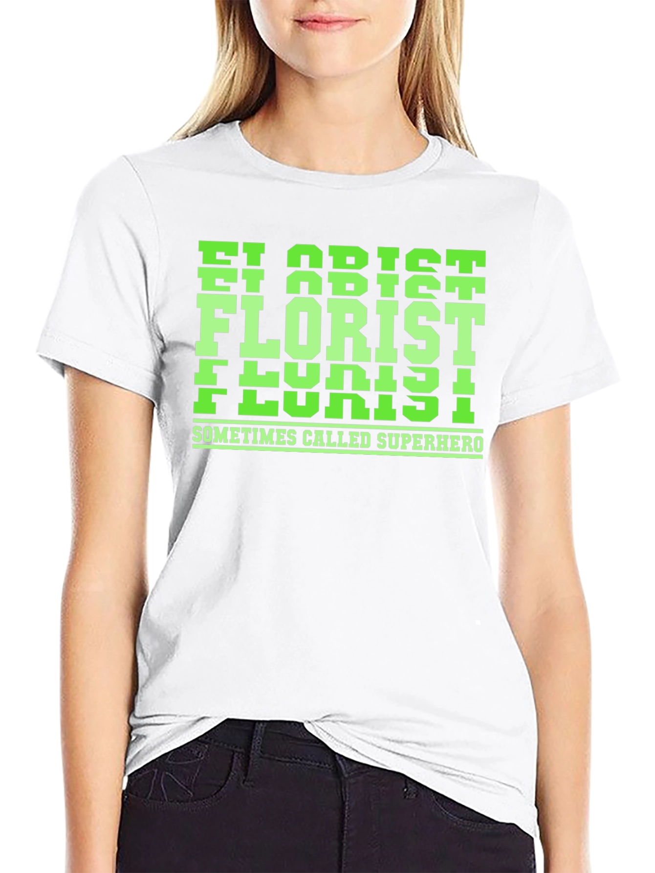Florist Superhero Graphic Tee - Black Cotton T-Shirt