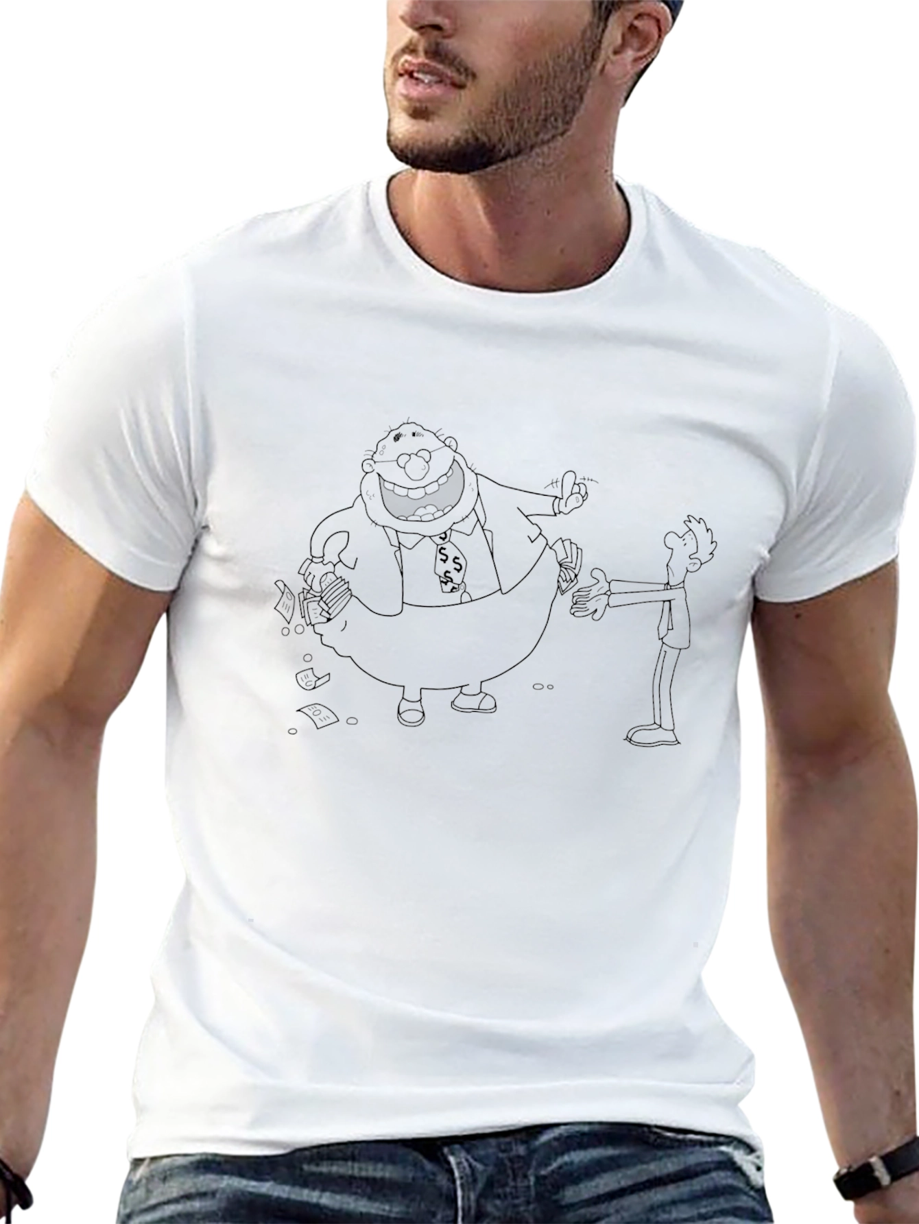 Black Cartoon Graphic Tee
