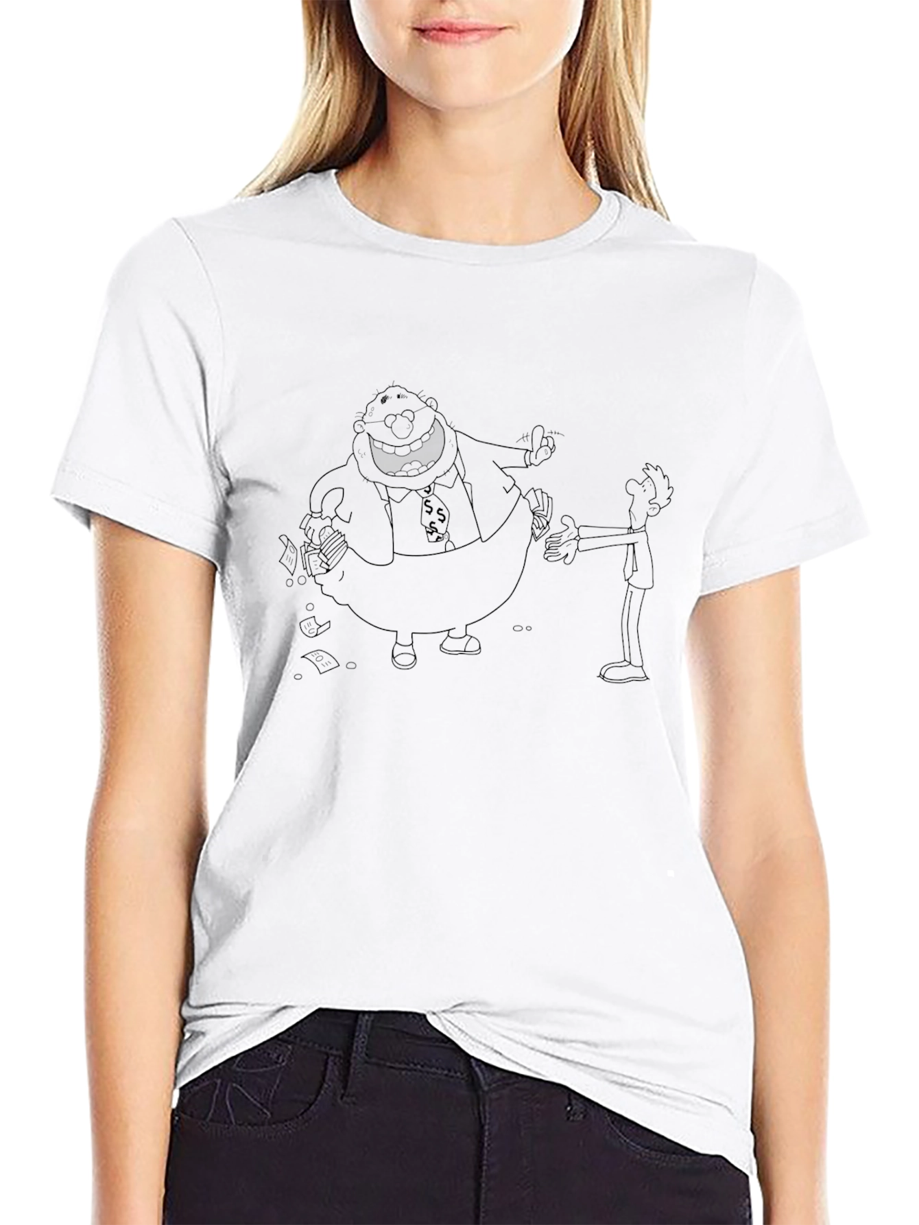 Black Cartoon Graphic Tee