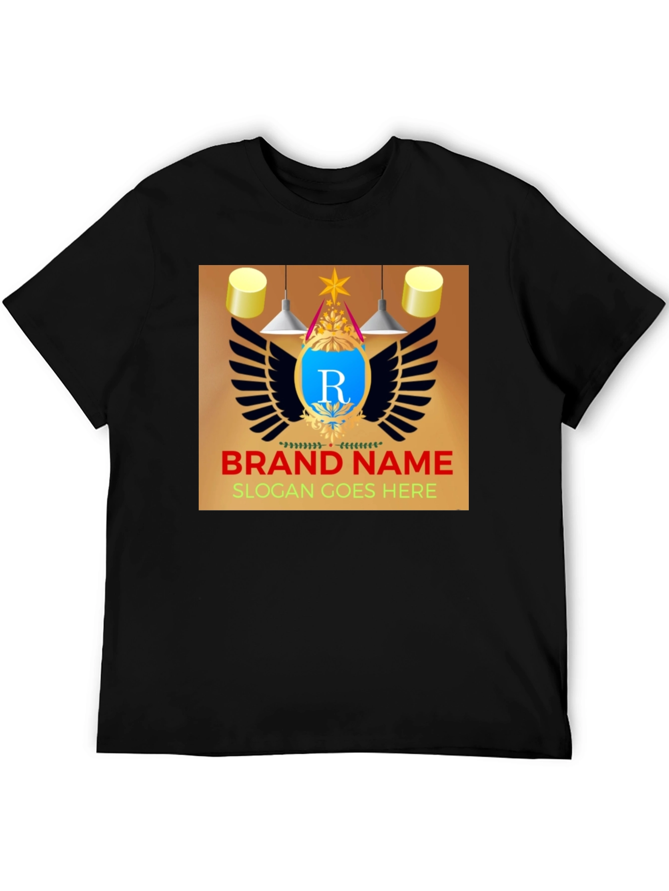 Graphic Print Black T-Shirt