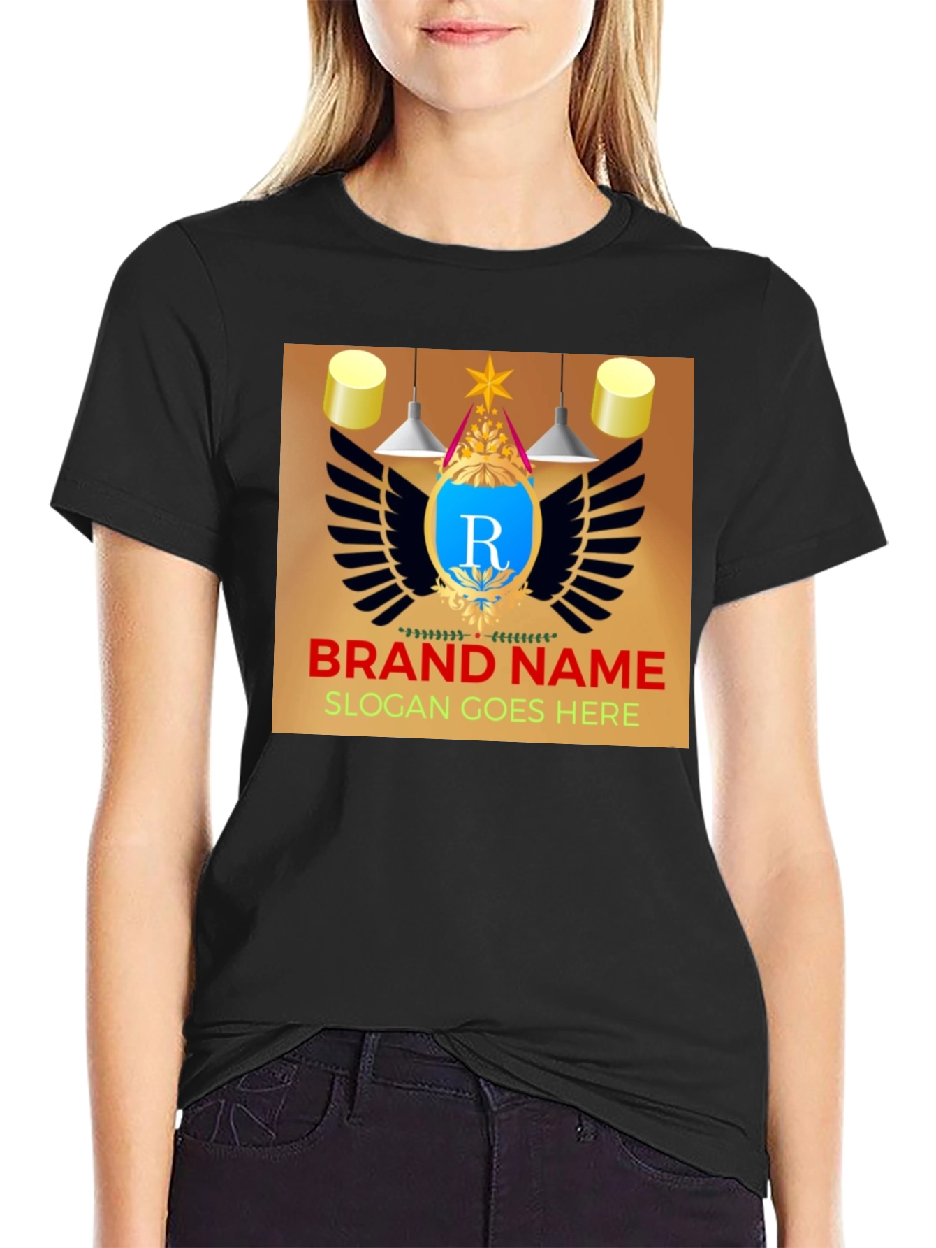 Graphic Print Black T-Shirt