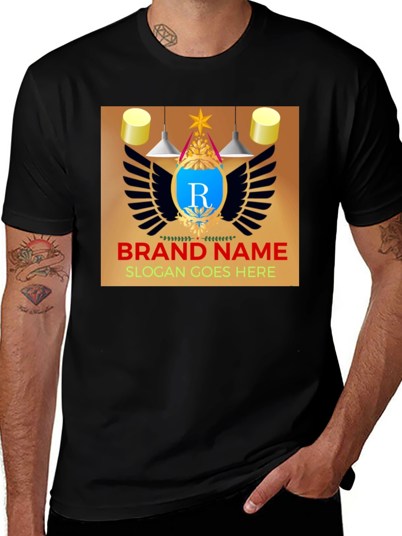 Graphic Print Black T-Shirt