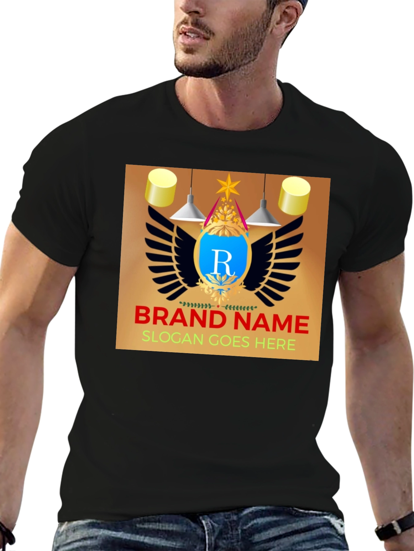 Graphic Print Black T-Shirt