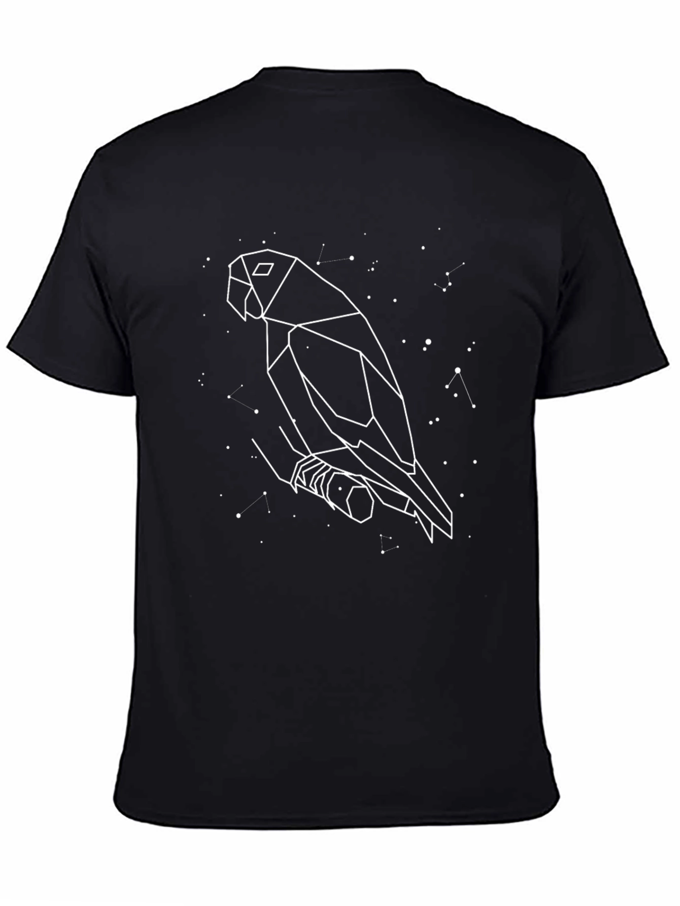 Geometric Parrot T-Shirt - Black