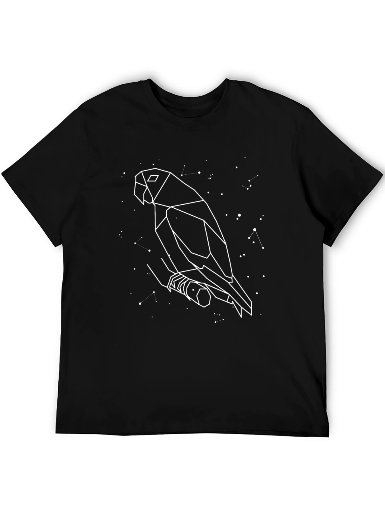 Geometric Parrot T-Shirt - Black
