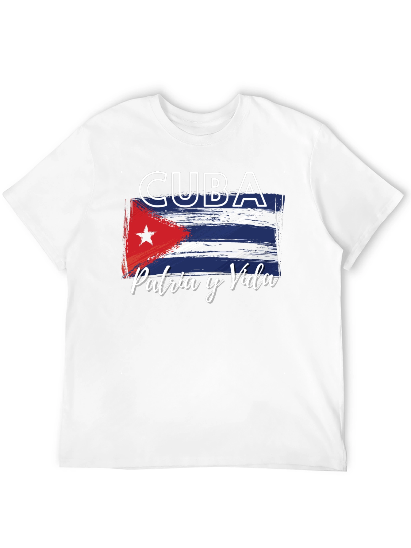 Cuba Flag T-Shirt Patria y Vida