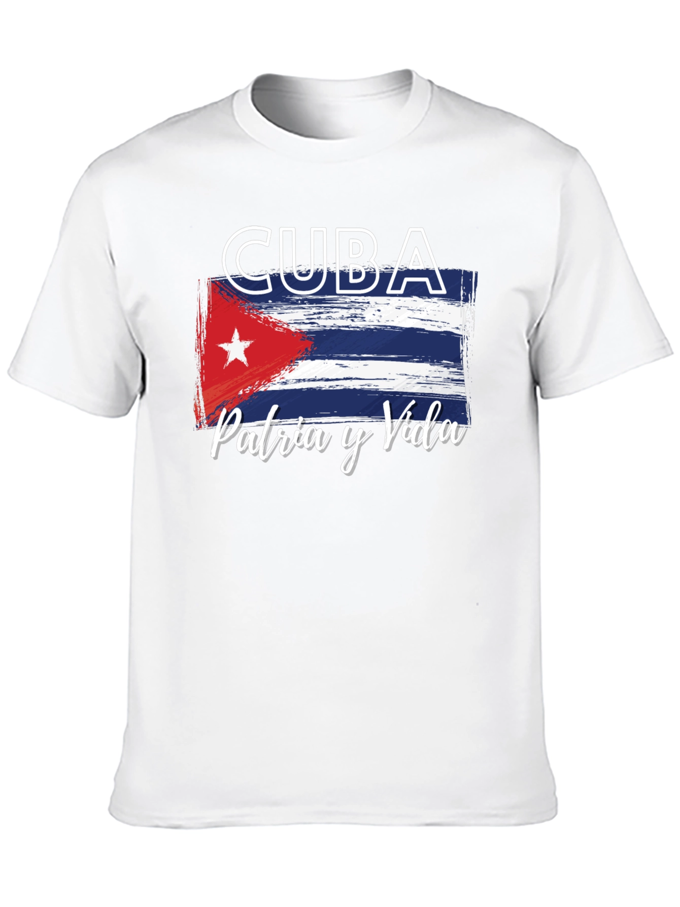 Cuba Flag T-Shirt Patria y Vida