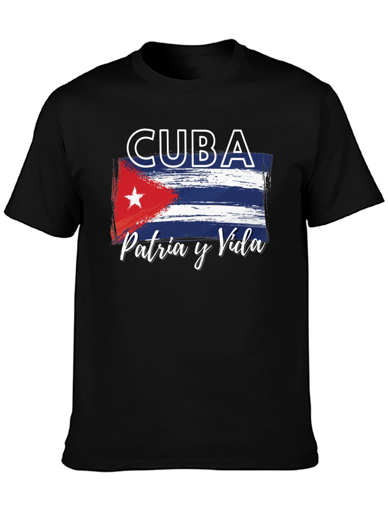 Cuba Flag T-Shirt Patria y Vida