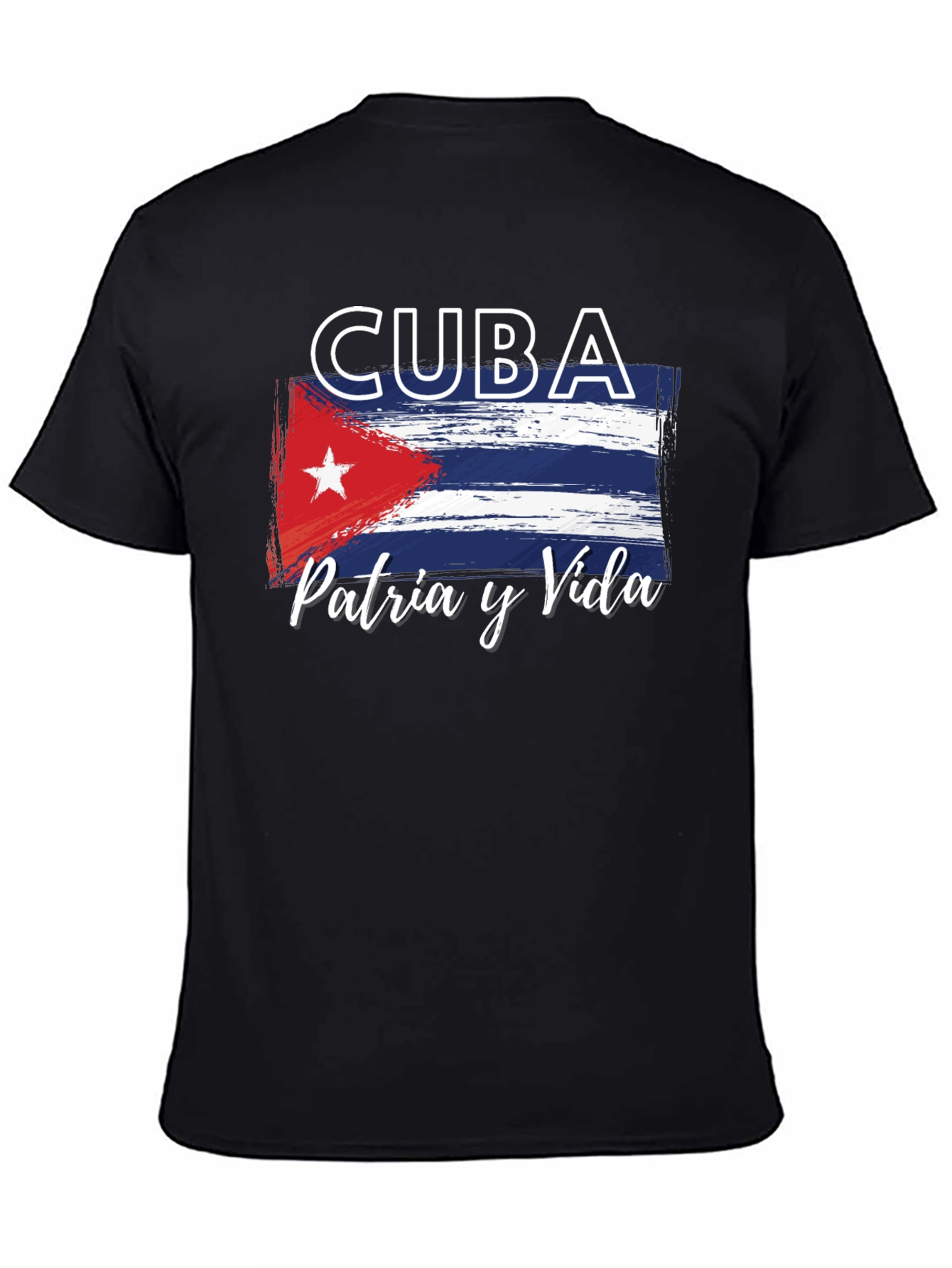 Cuba Flag T-Shirt Patria y Vida