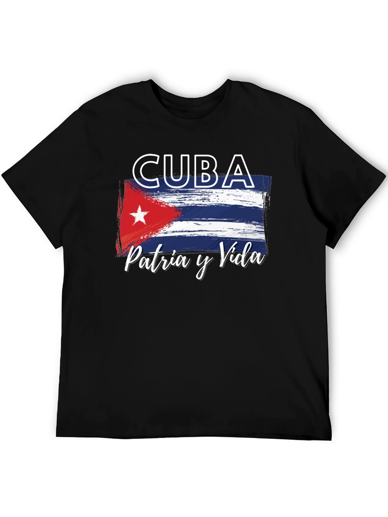 Cuba Flag T-Shirt Patria y Vida