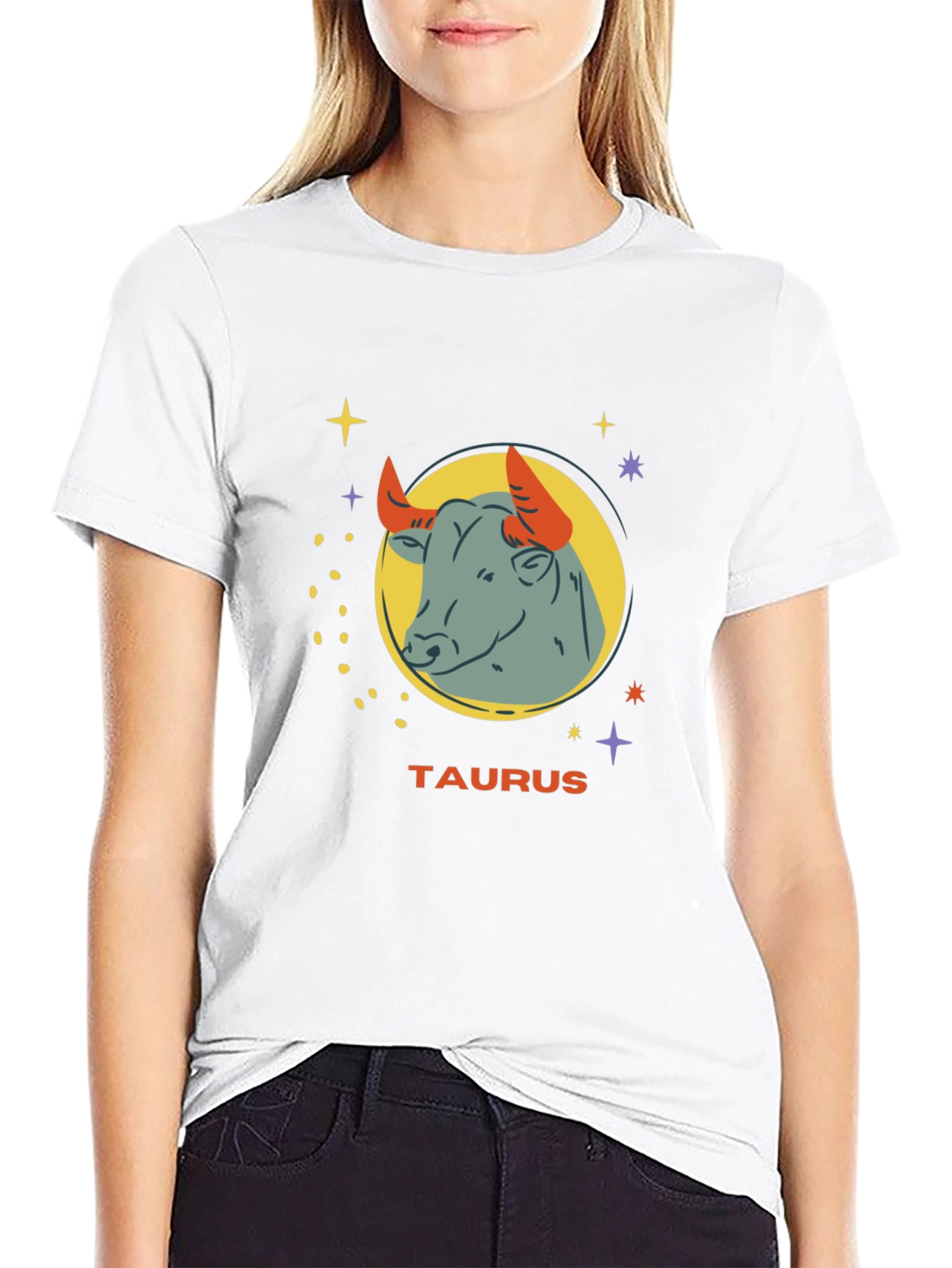 Taurus Zodiac Graphic Tee - Black Cotton Astrology Shirt