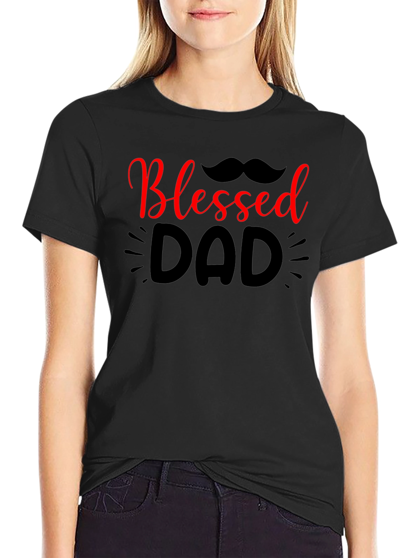 Blessed Dad Black T-Shirt