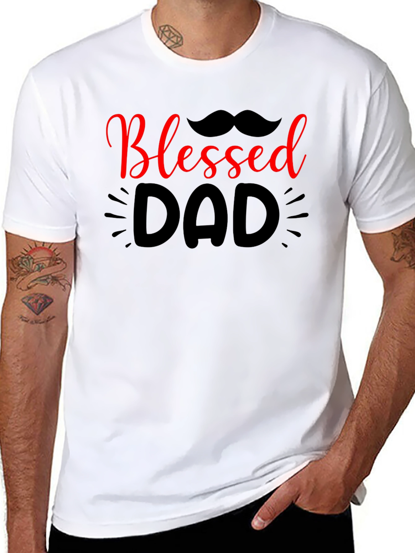 Blessed Dad Black T-Shirt
