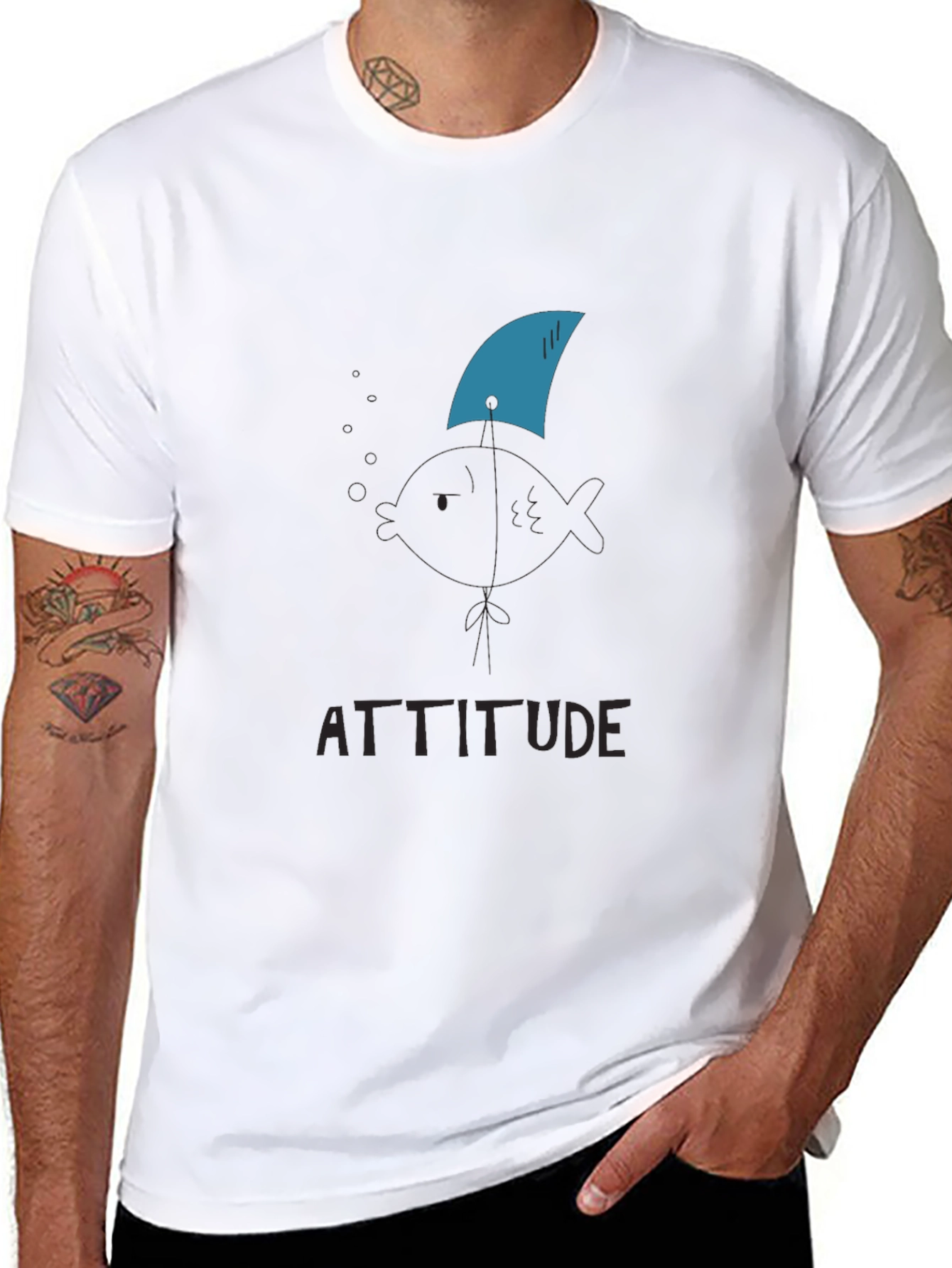 Shark Attitude T-Shirt - Black