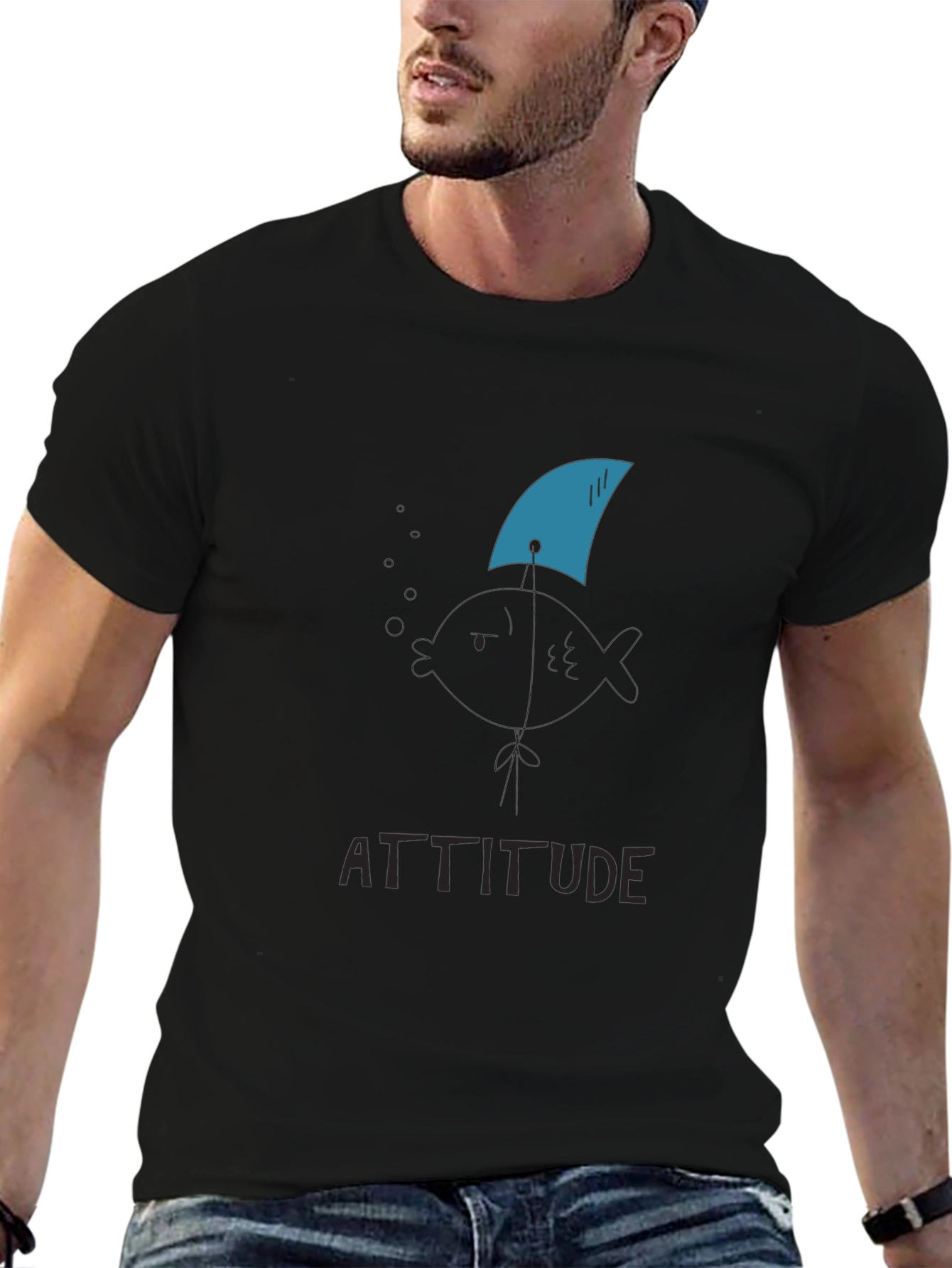 Shark Attitude T-Shirt - Black