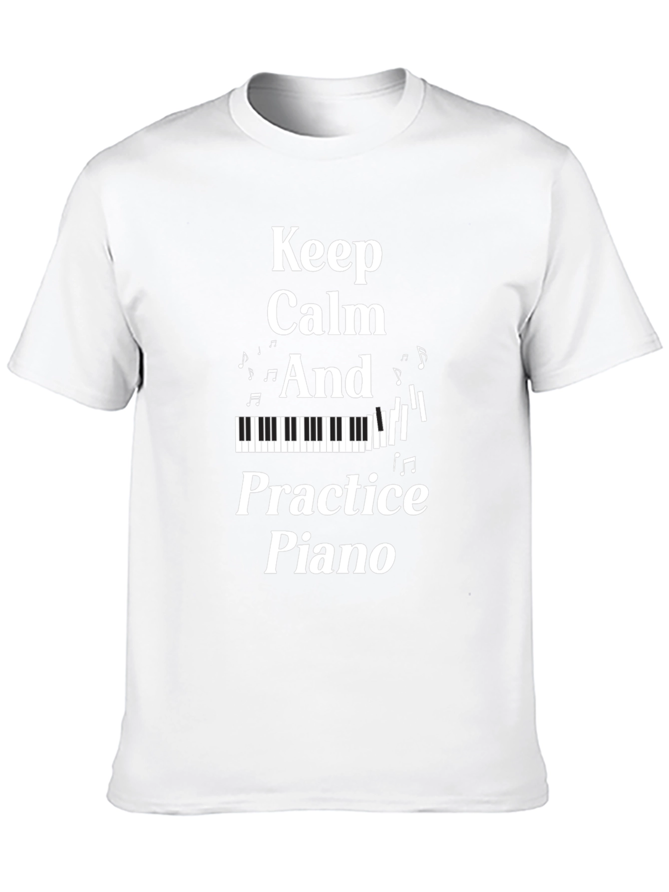 Keep Calm and Practice Piano Graphic T-Shirt