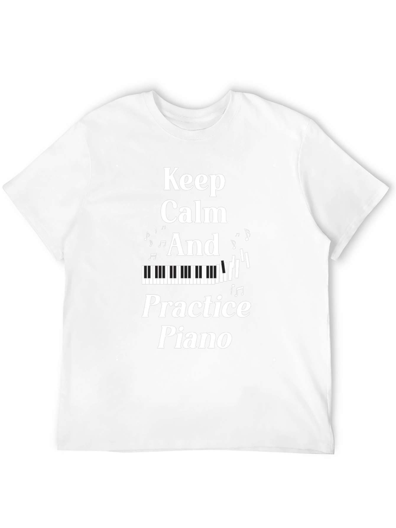 Keep Calm and Practice Piano Graphic T-Shirt