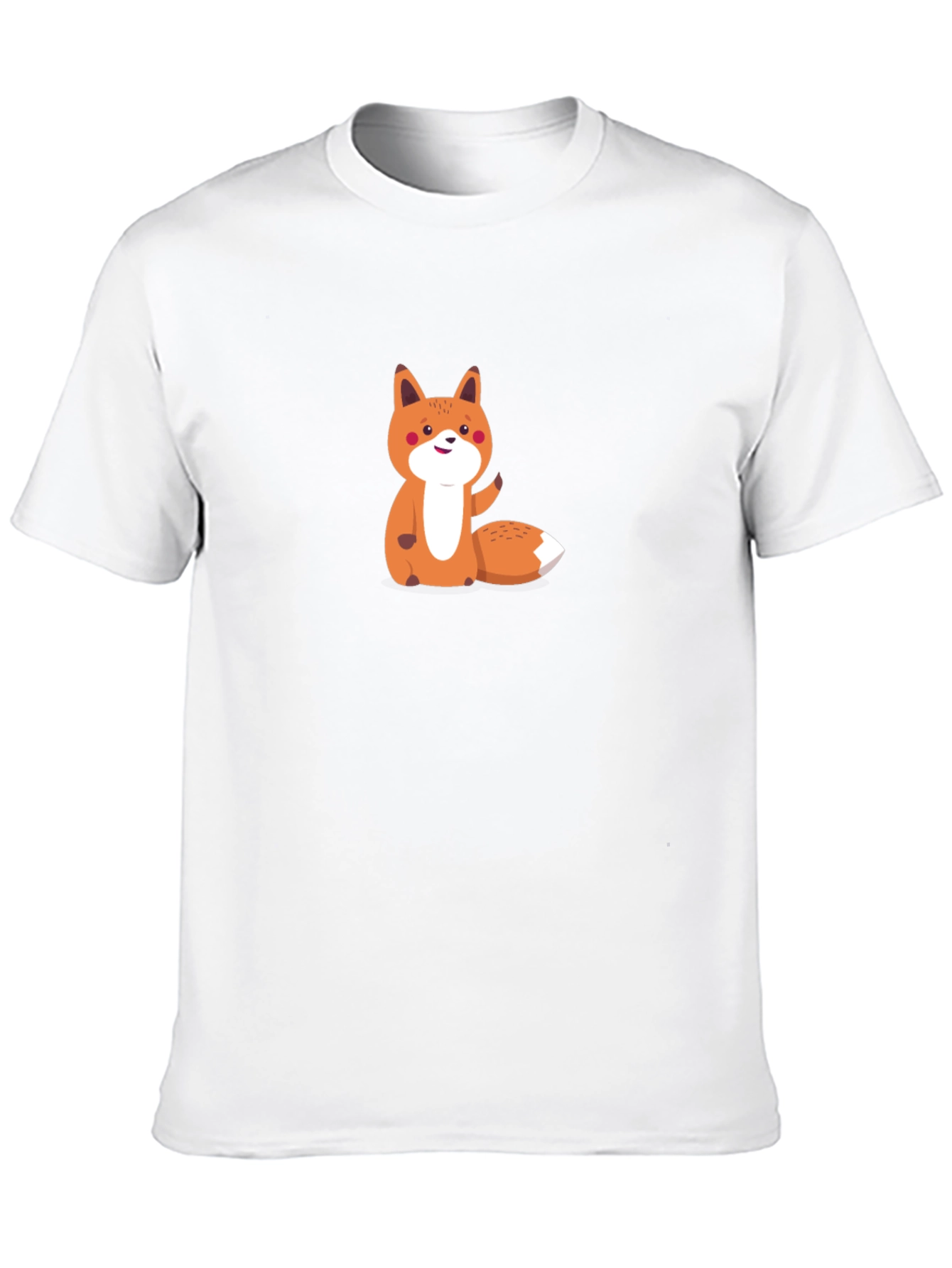 Cute Fox Graphic Tee - Mens Black T-Shirt