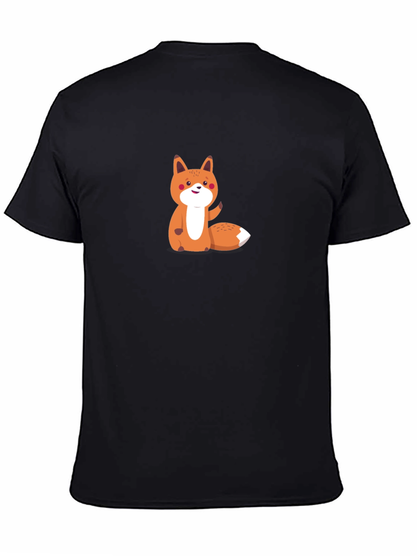 Cute Fox Graphic Tee - Mens Black T-Shirt