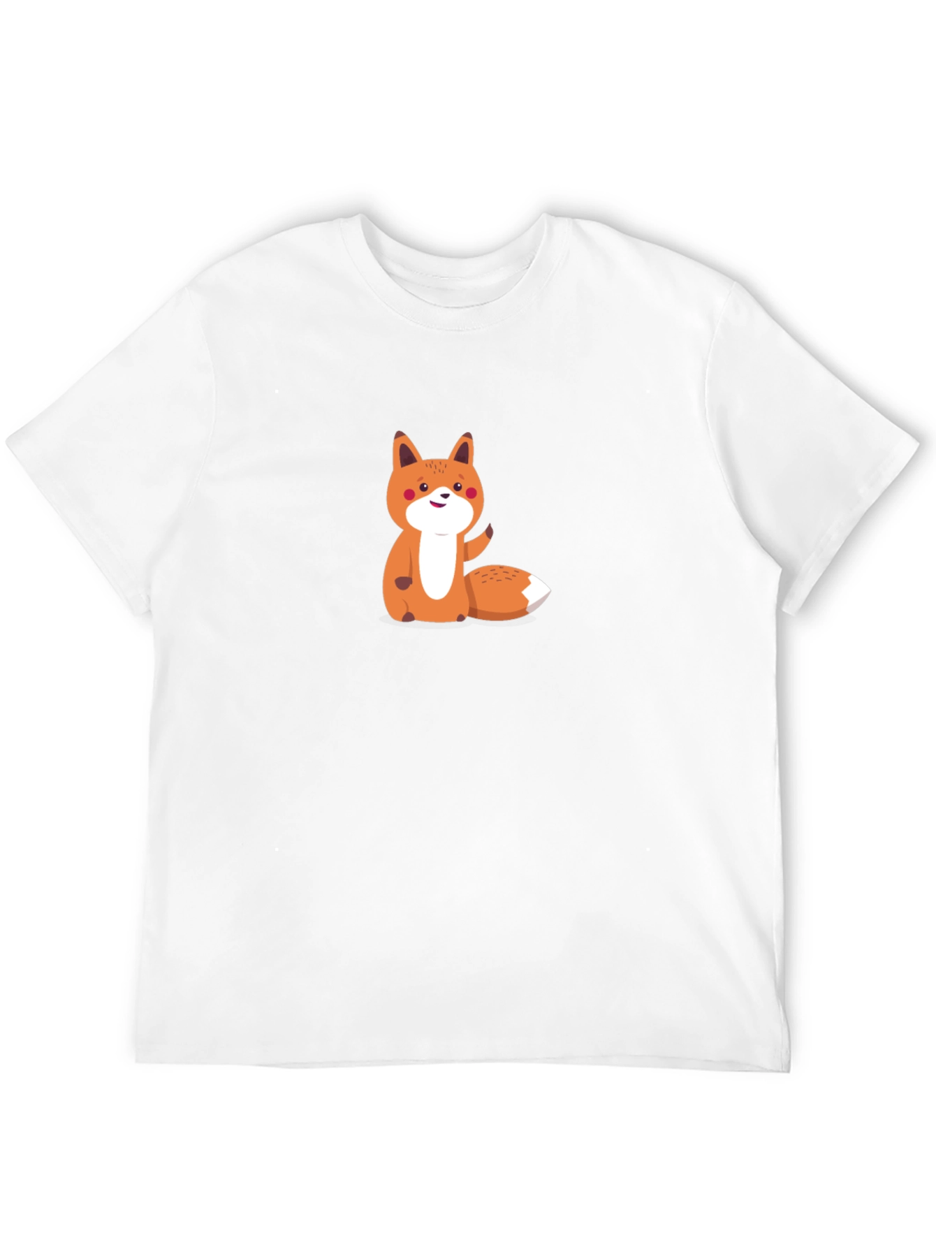 Cute Fox Graphic Tee - Mens Black T-Shirt