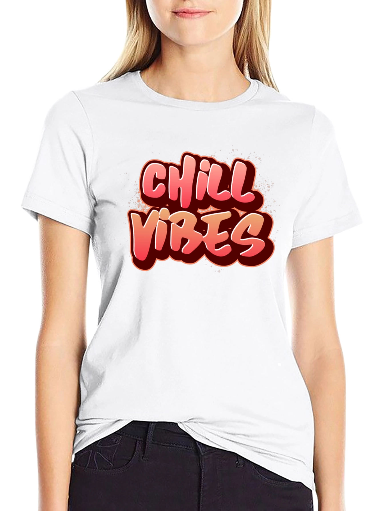 Chill Vibes Graphic Tee - Black