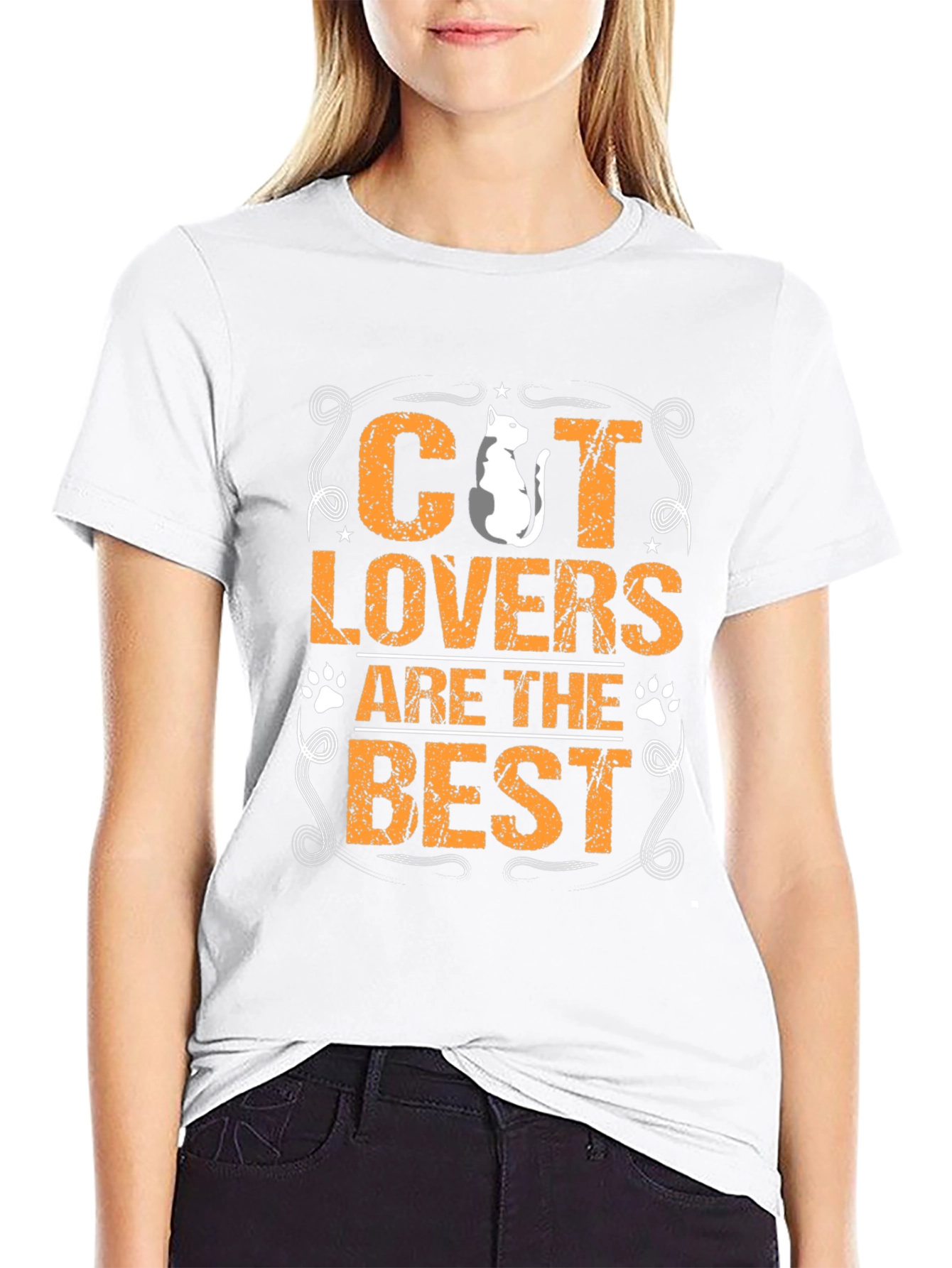 Cat Lovers Are The Best Black Graphic T-Shirt