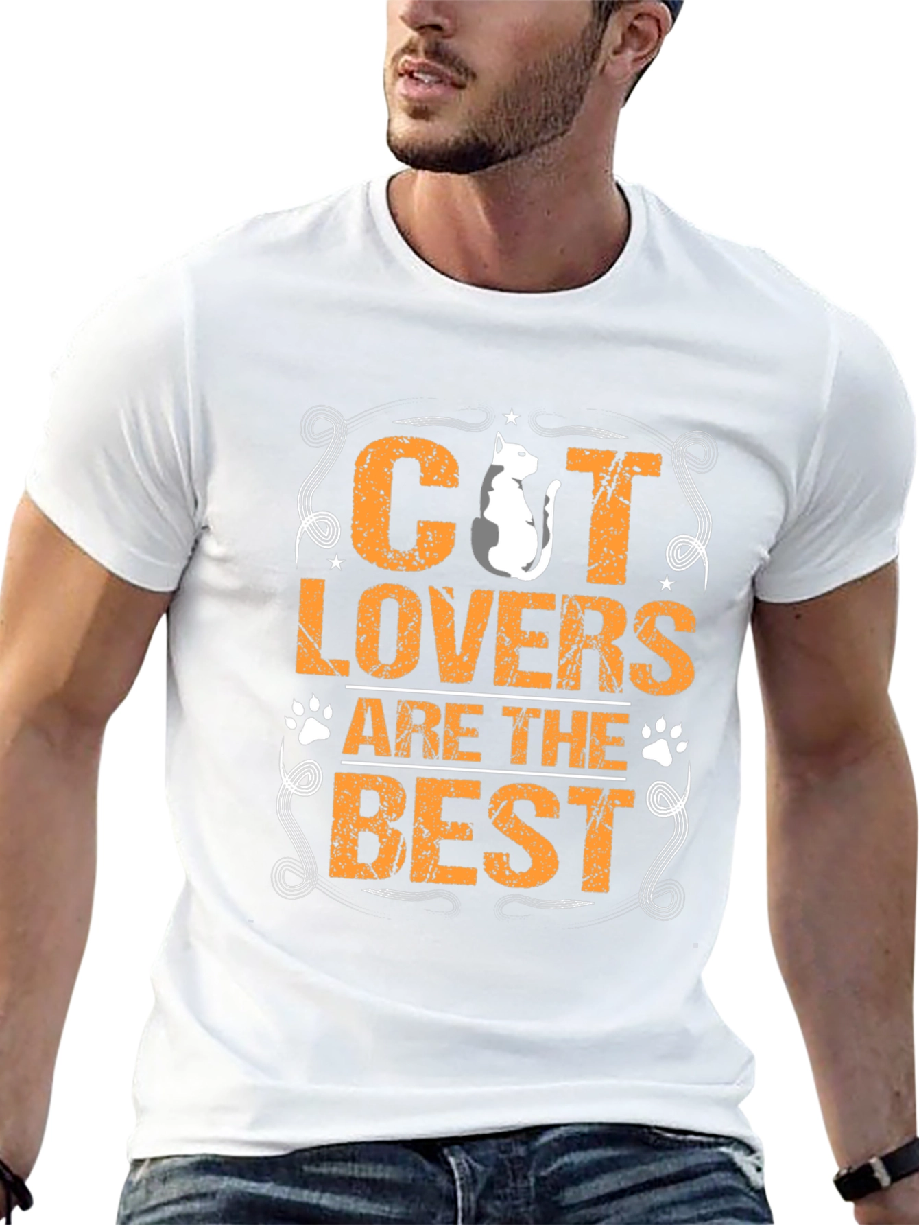Cat Lovers Are The Best Black Graphic T-Shirt