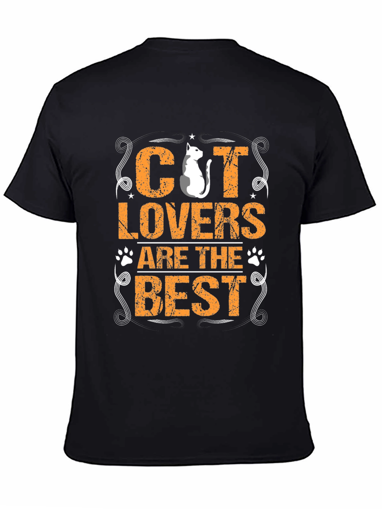 Cat Lovers Are The Best Black Graphic T-Shirt