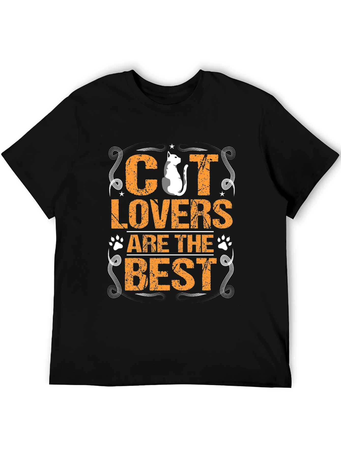 Cat Lovers Are The Best Black Graphic T-Shirt