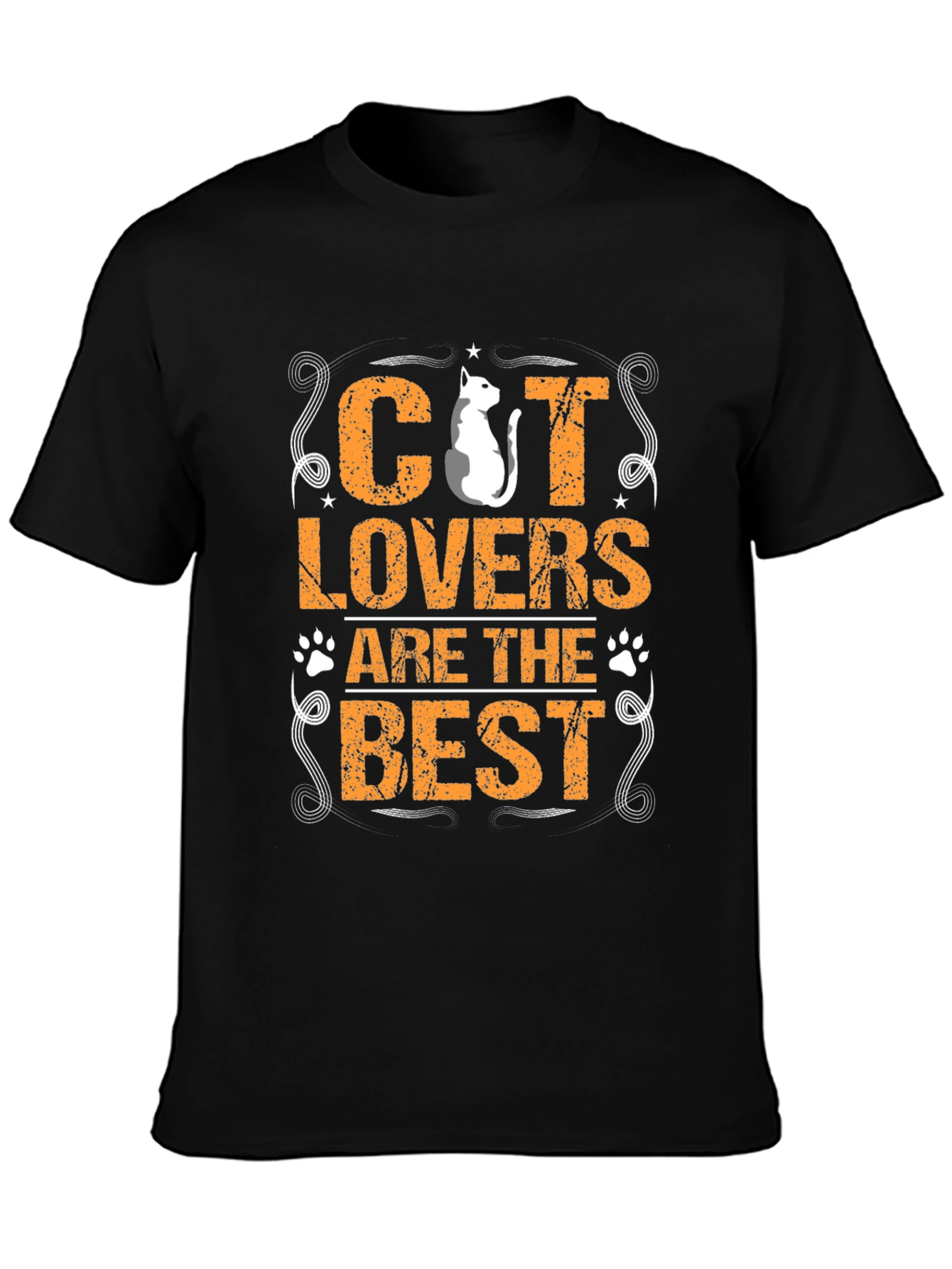 Cat Lovers Are The Best Black Graphic T-Shirt