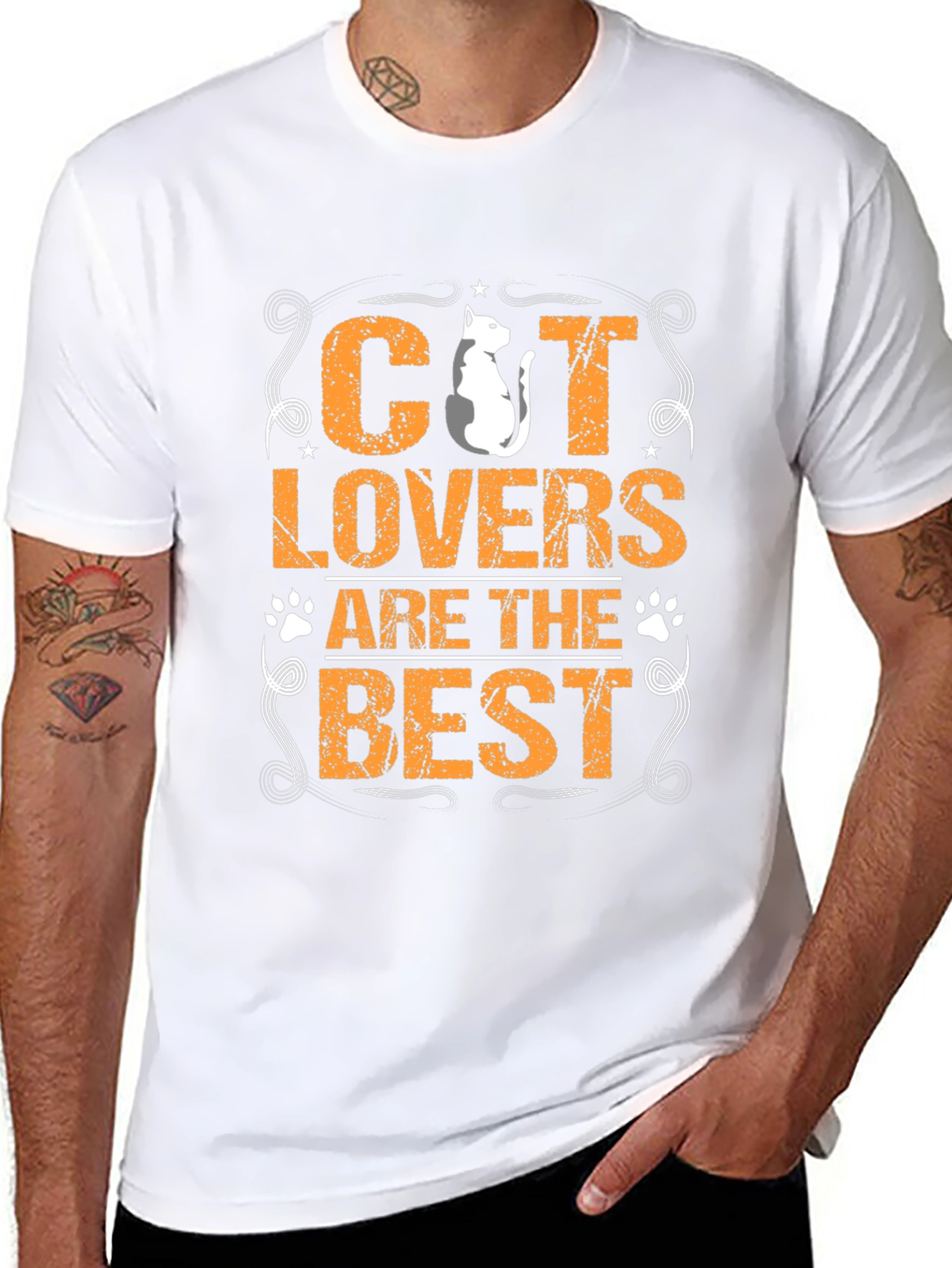 Cat Lovers Are The Best Black Graphic T-Shirt