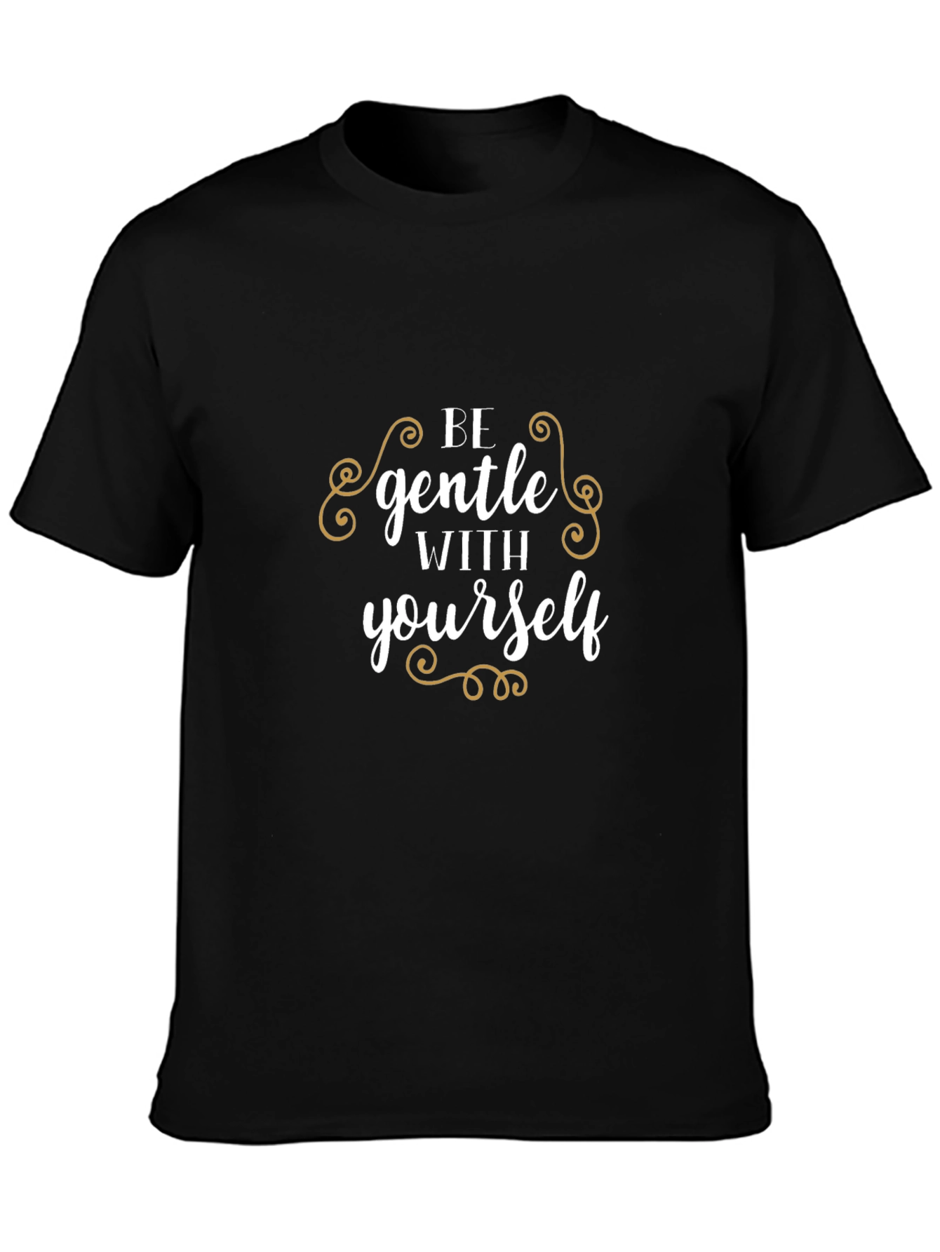Be Gentle With Yourself - Black Graphic Tee