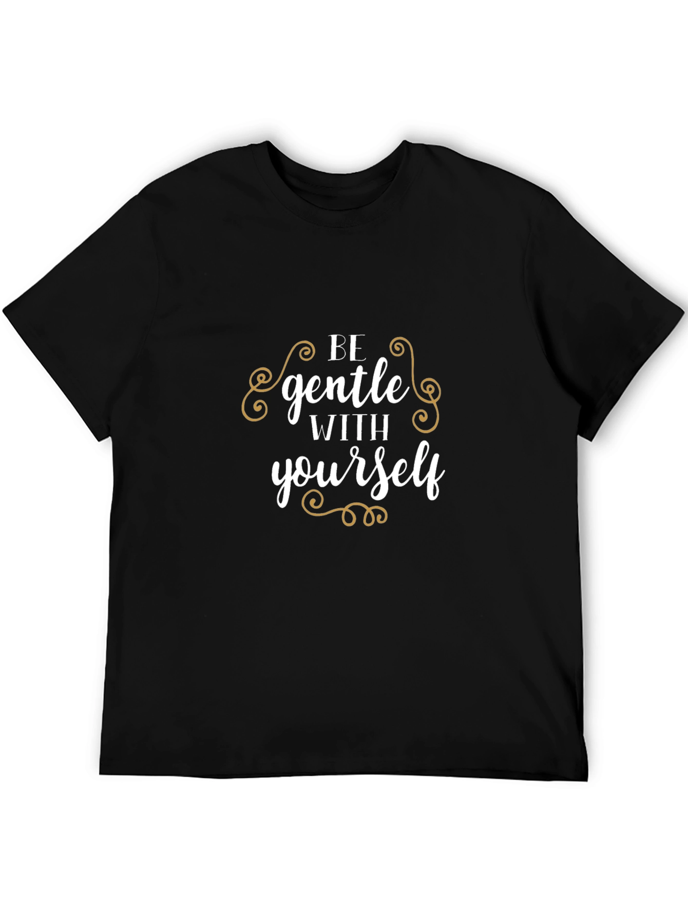 Be Gentle With Yourself - Black Graphic Tee