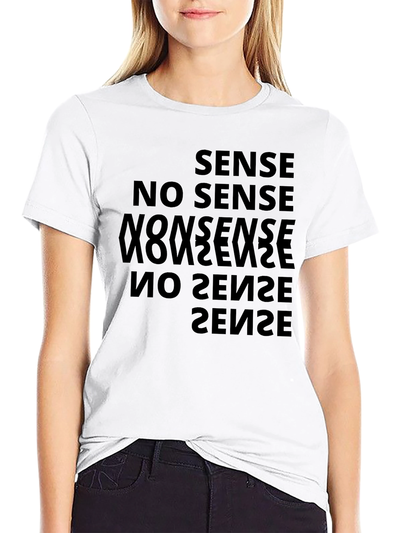 Sense No Sense Mens Black Graphic Tee