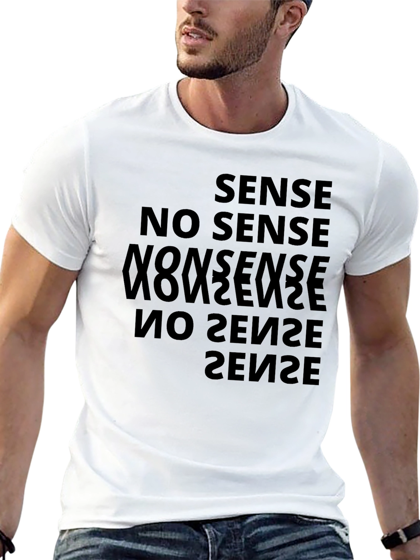 Sense No Sense Mens Black Graphic Tee