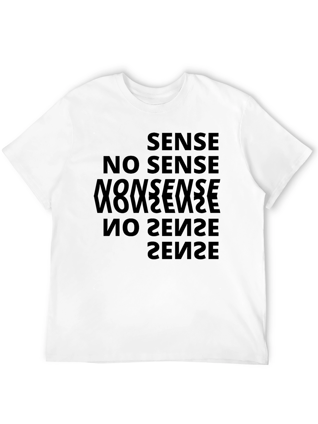 Sense No Sense Mens Black Graphic Tee