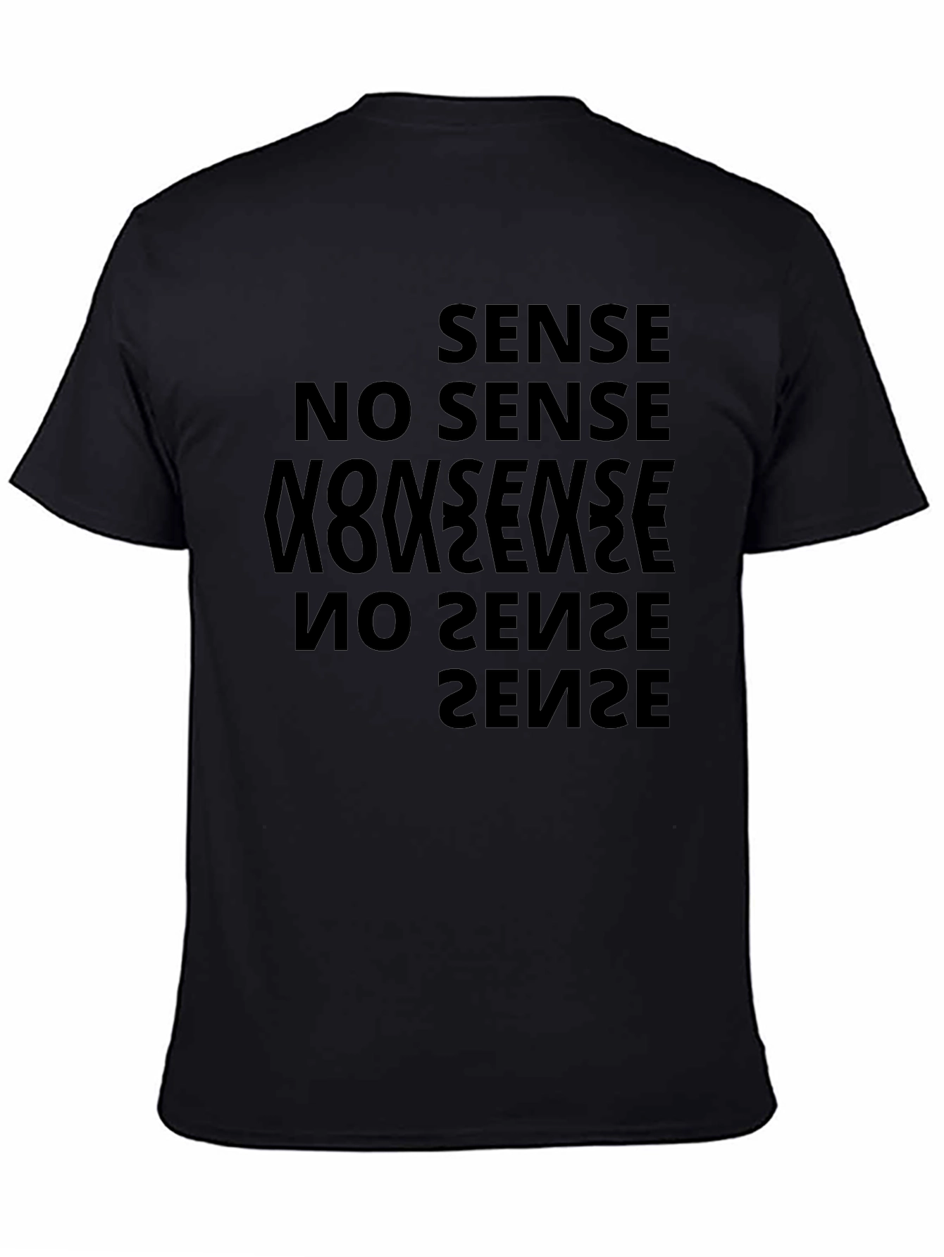 Sense No Sense Mens Black Graphic Tee