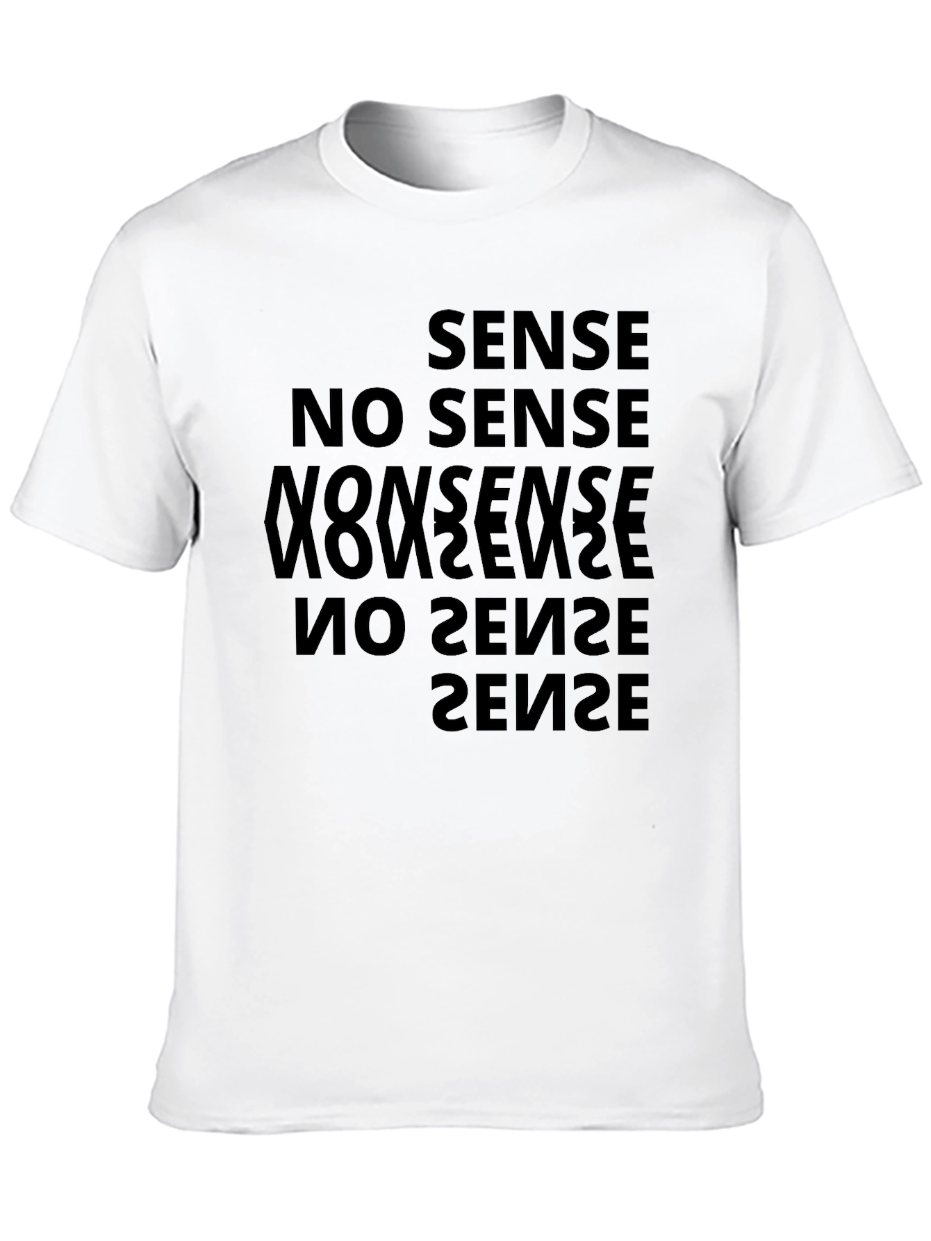 Sense No Sense Mens Black Graphic Tee