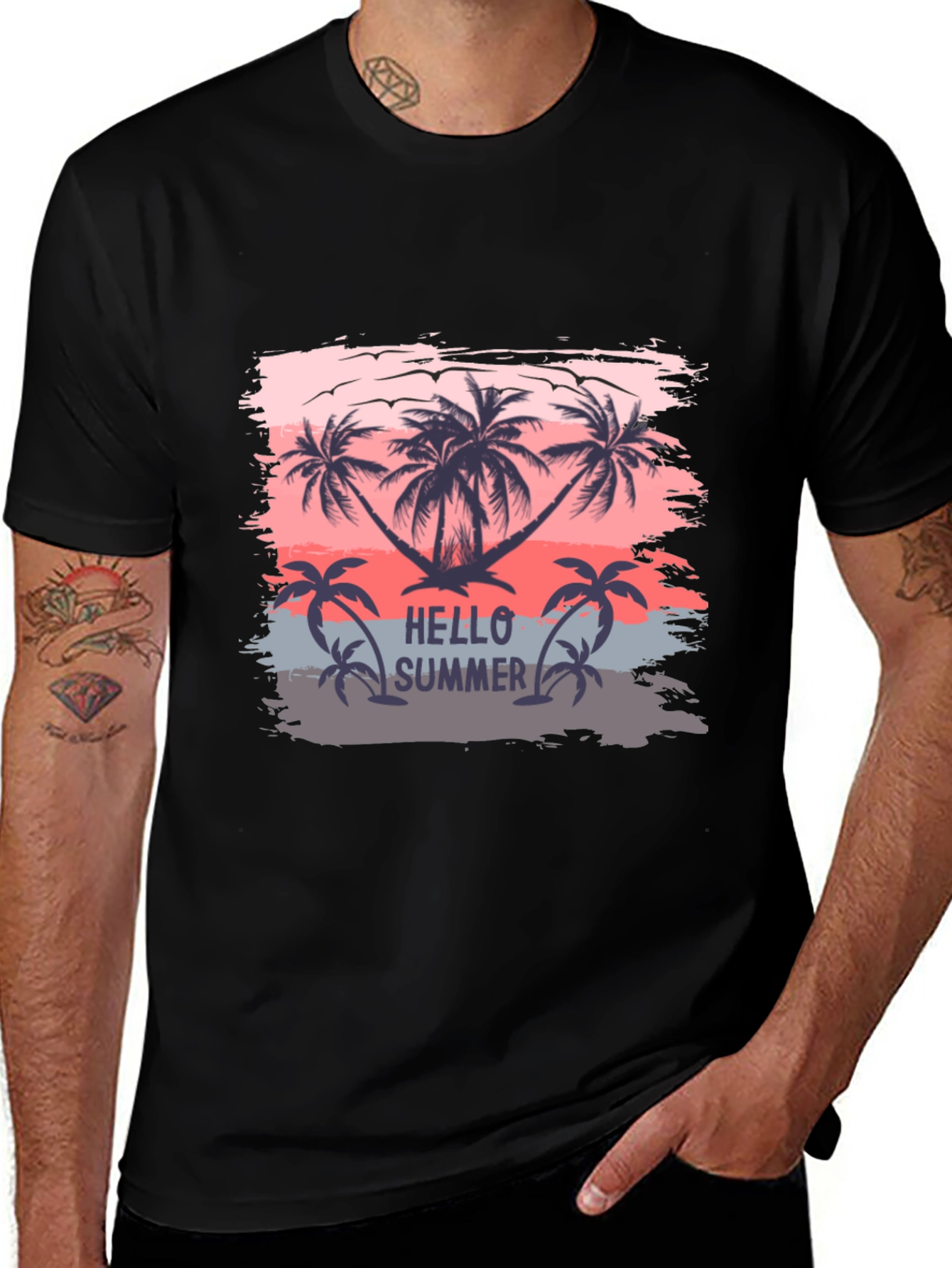 Hello Summer Palm Tree T-Shirt
