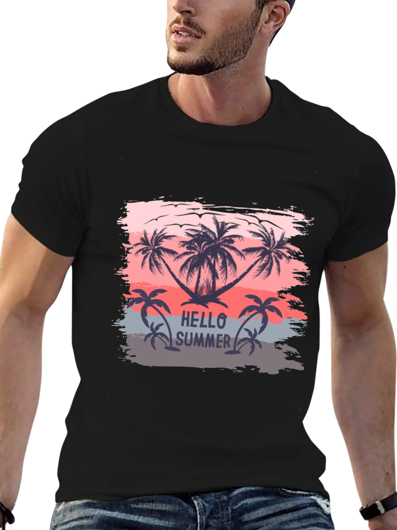 Hello Summer Palm Tree T-Shirt