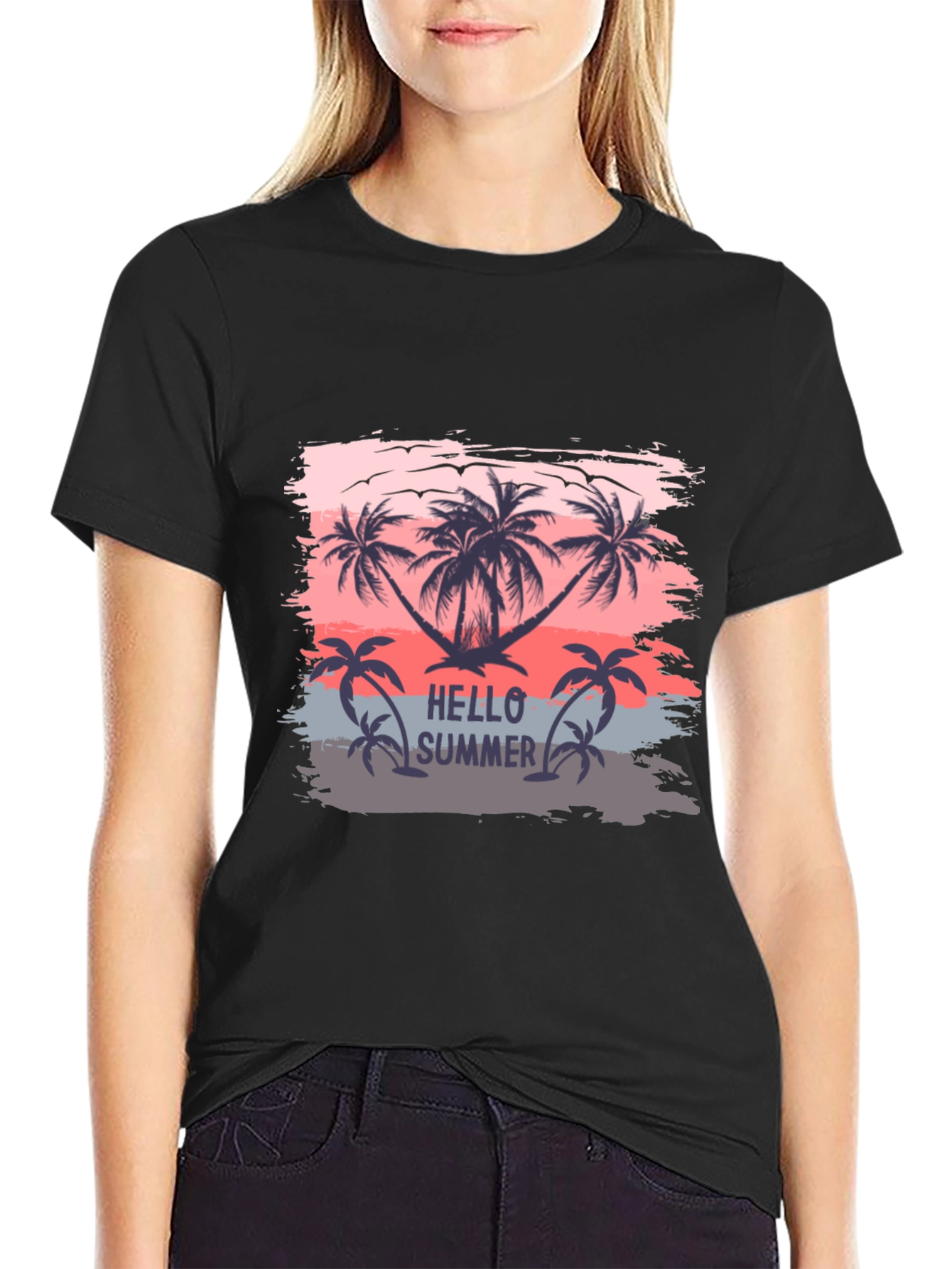 Hello Summer Palm Tree T-Shirt
